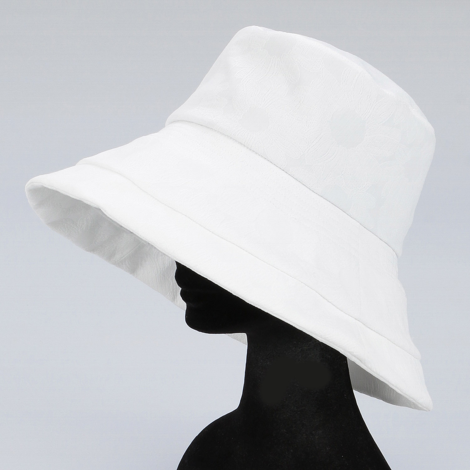 フラワージャガードツバ広キャペリン - 画像2