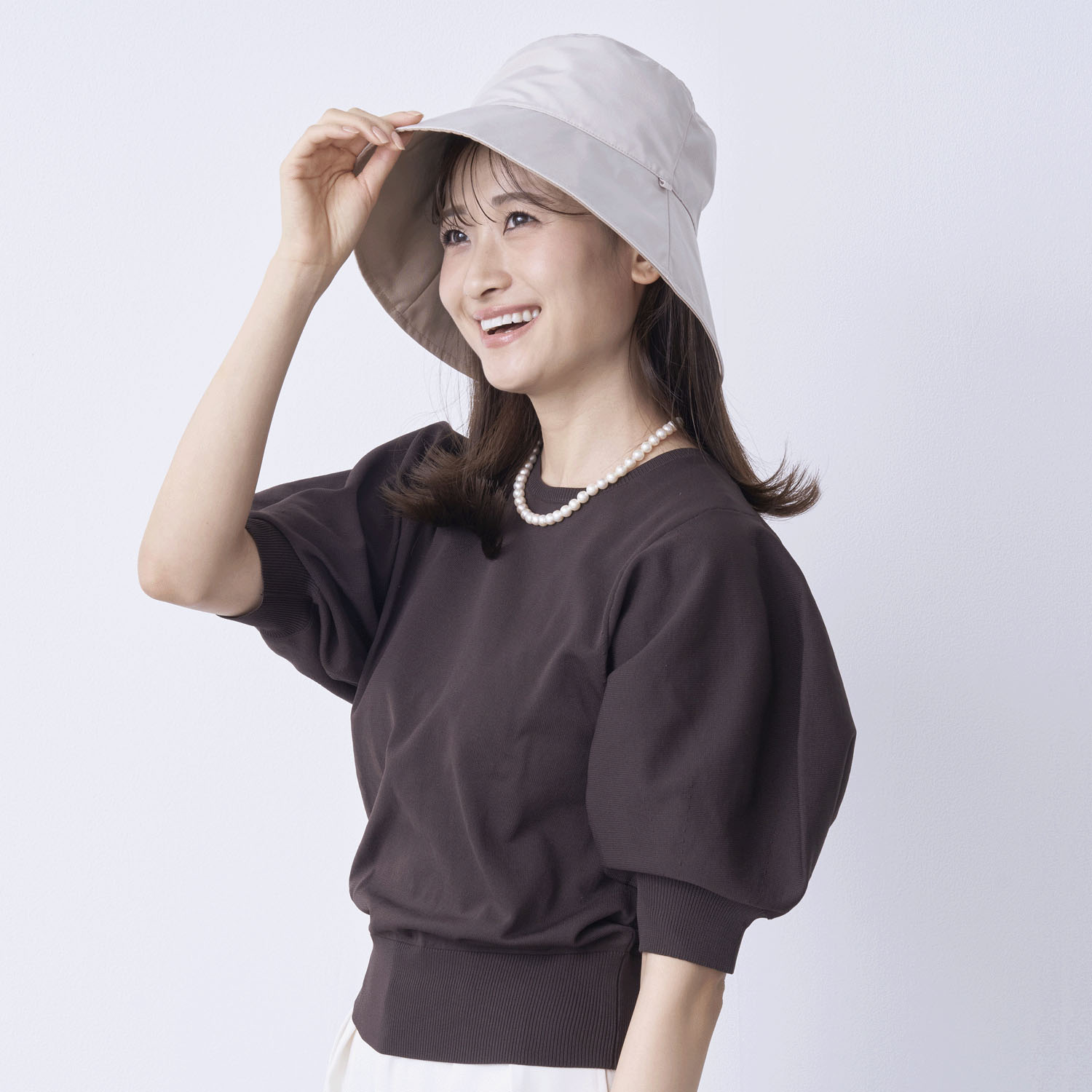 pink trick 完全遮光撥水リバーシブルハット - 画像6