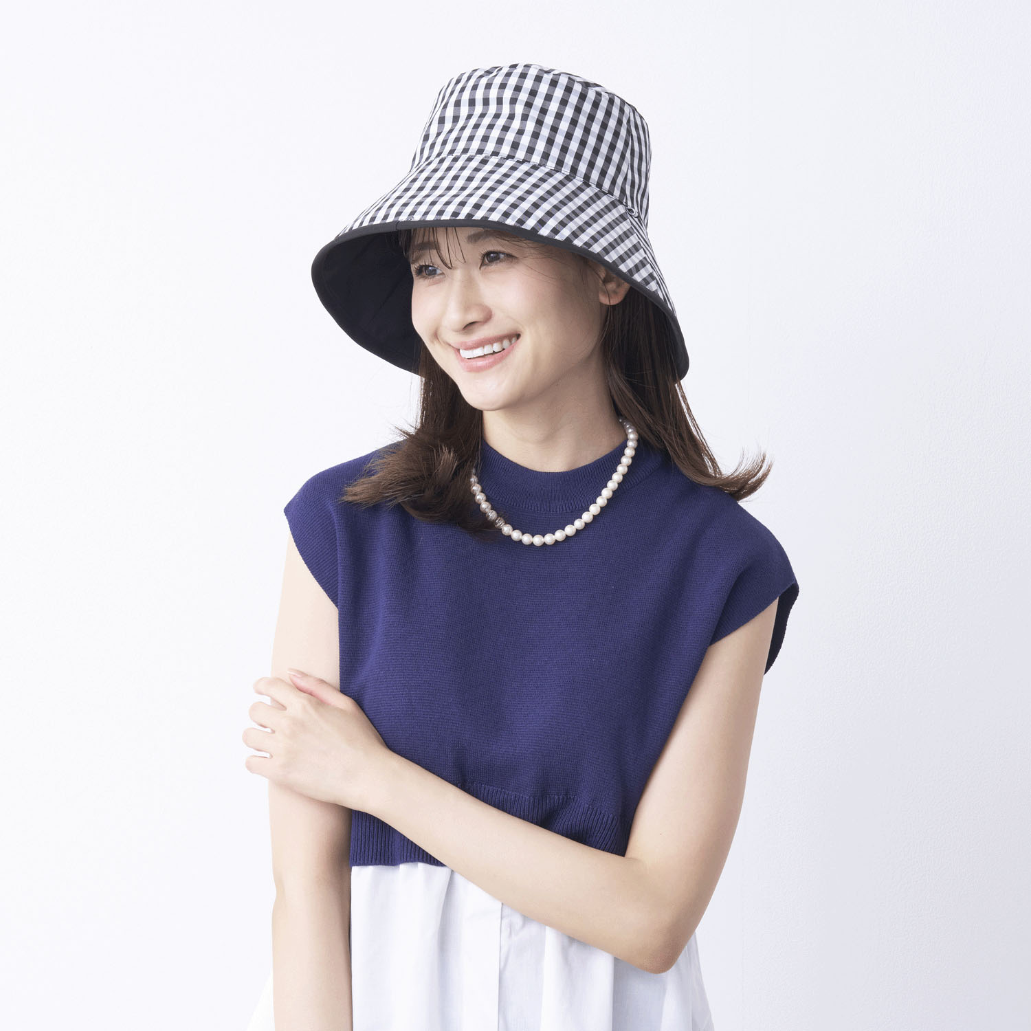 pink trick 完全遮光撥水リバーシブルハット - 画像10