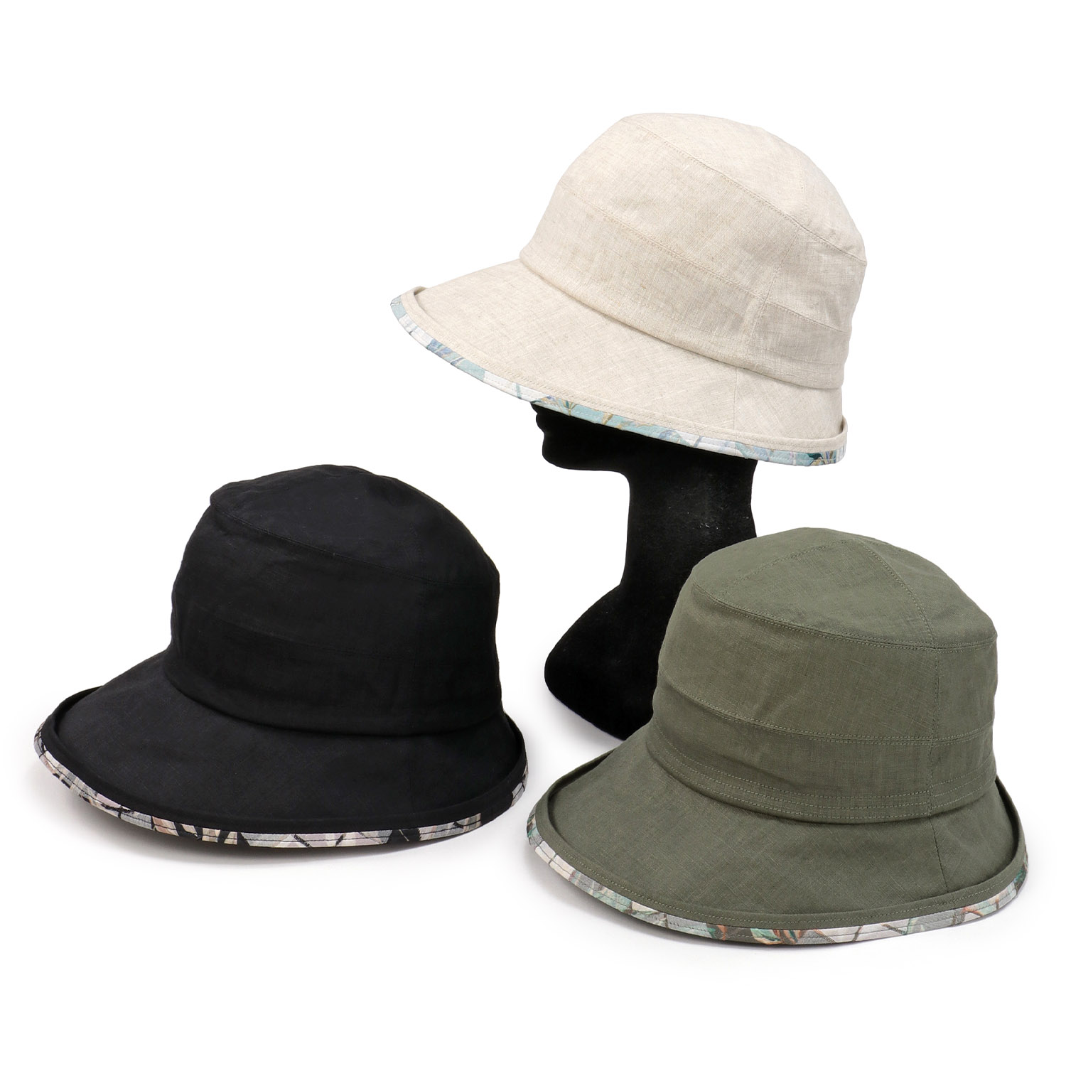 リネンふくれハット