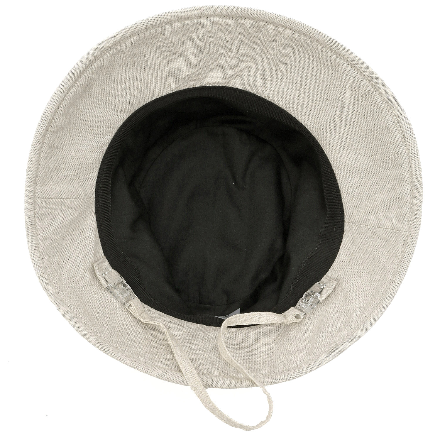 ハットクリップ付き麻混切替ハット - 画像4