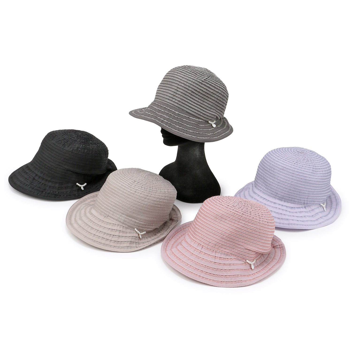 【ベージュ、ピンク終了】オーガンジーブレードクロッシェ - 画像1