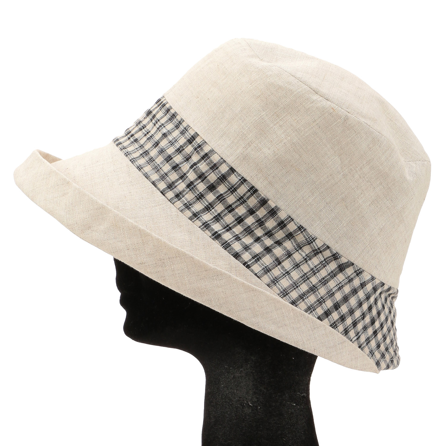 【ブラック終了】リネンオブザーハット チェック切替 - 画像2
