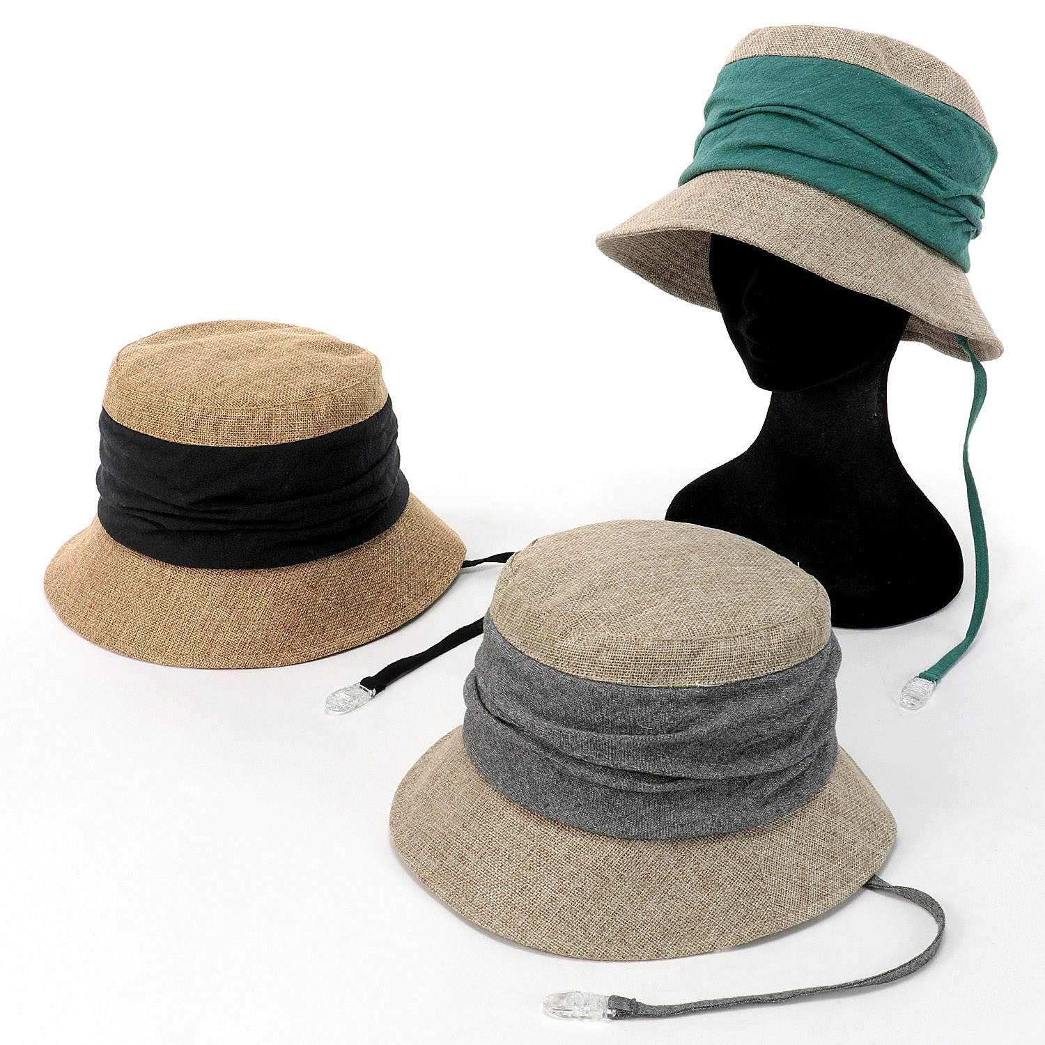 ポリジュートクリップ付きハット