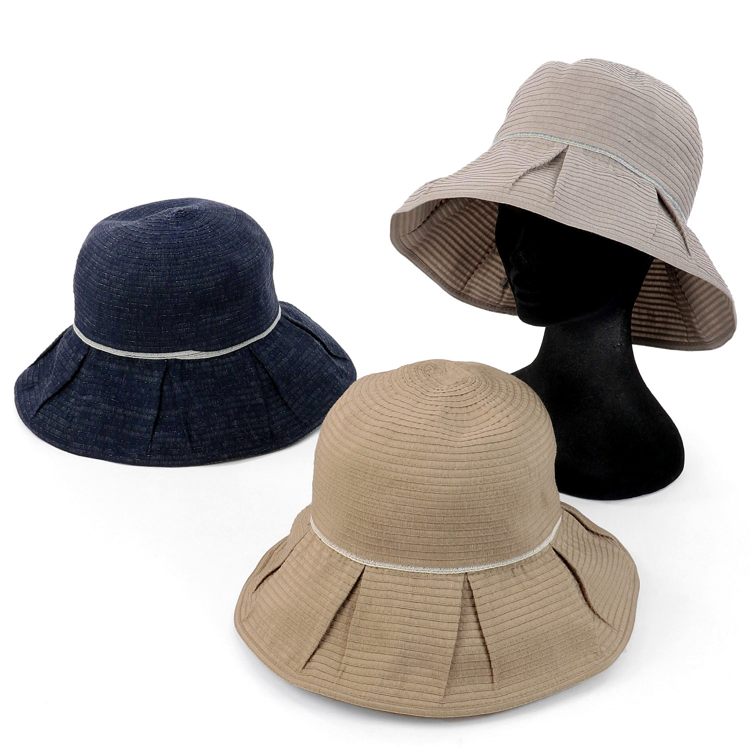 イージーケアつば広タッククロッシェ