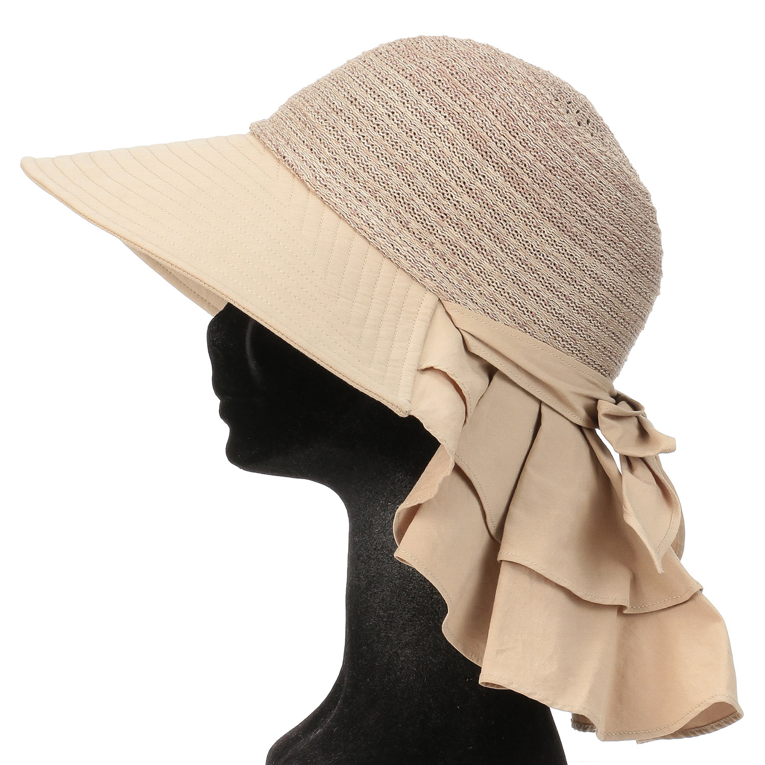 【ブラックM、ベージュM、ネイビーM終了】ミックスサーモシェードハット - 画像5