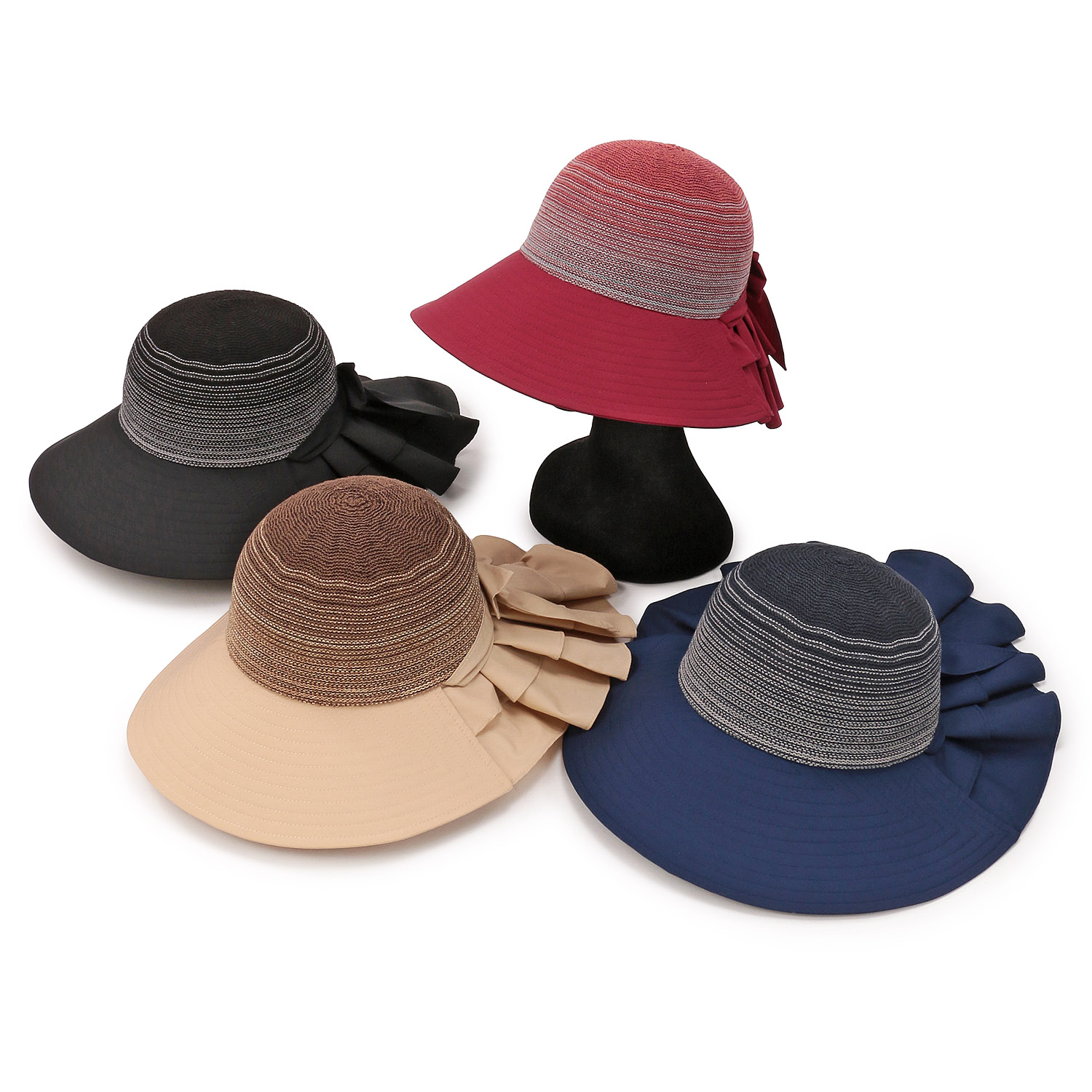 グラデーションサーモシェードハット