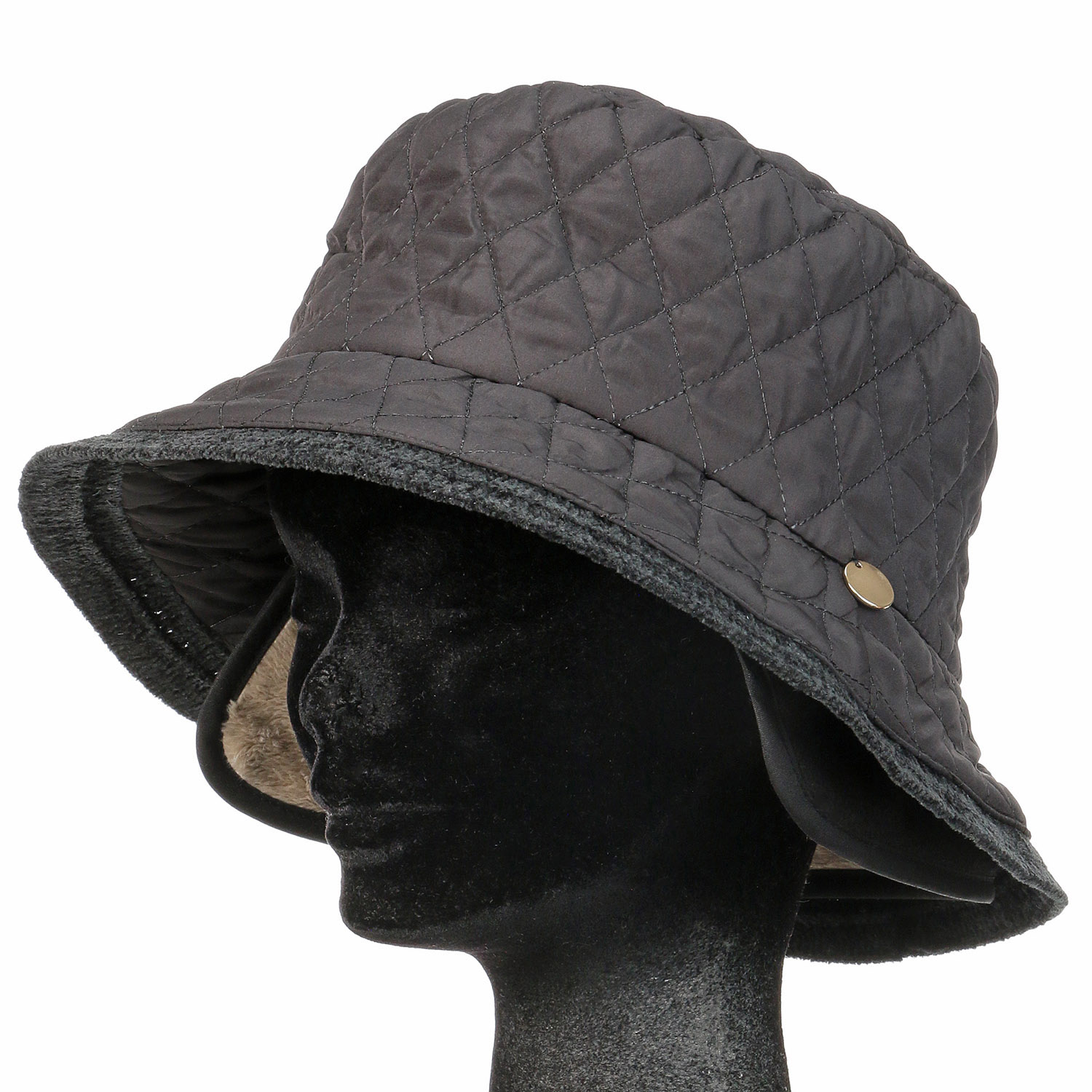 耳付きキルティングダウンハット - 画像2