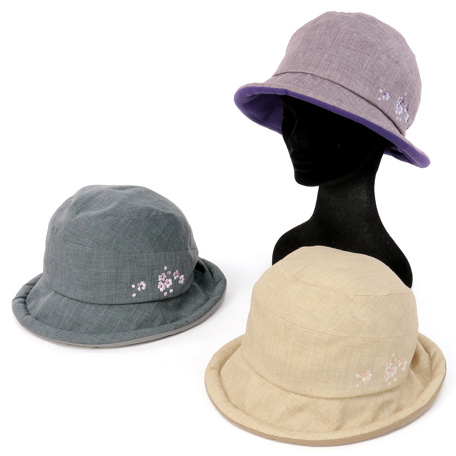 宇野千代 ふくれツバエミリーダウンハット - 画像1