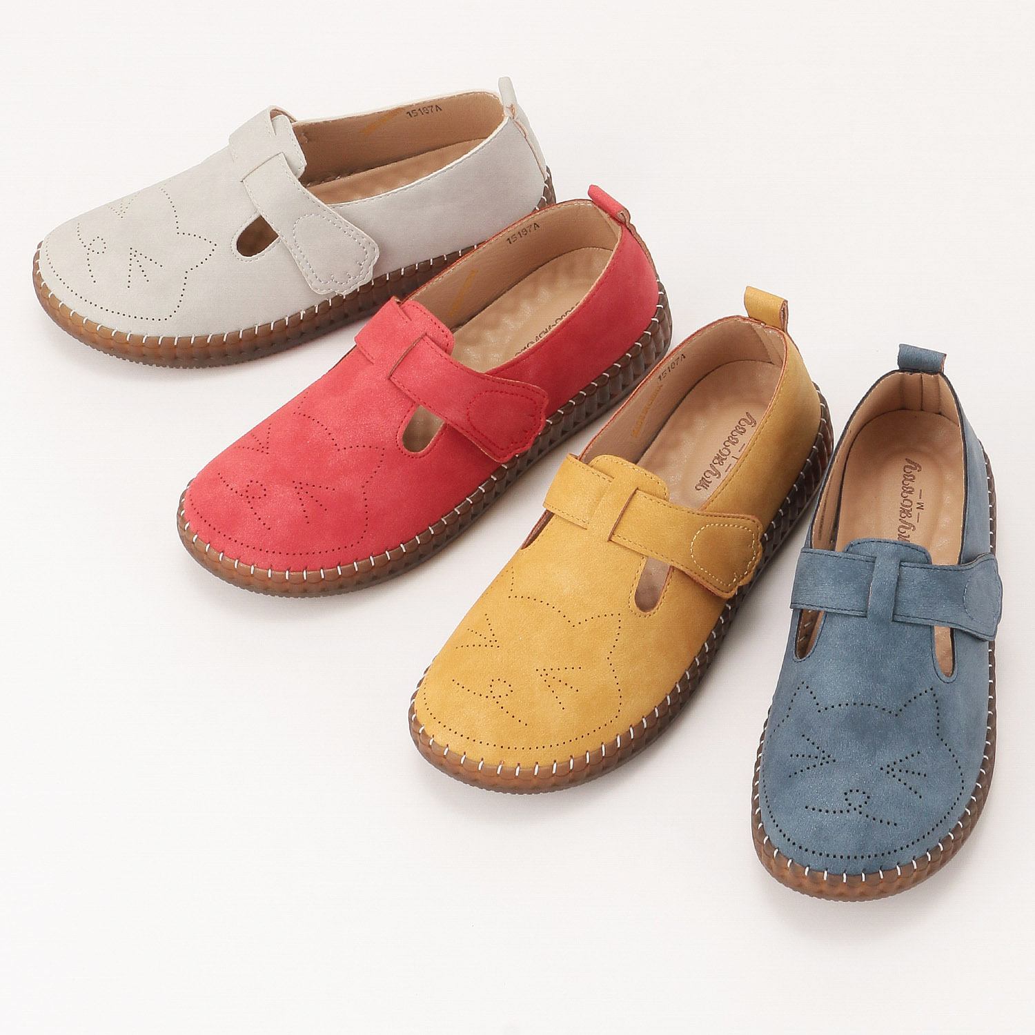 猫パンチングシューズ - 画像1