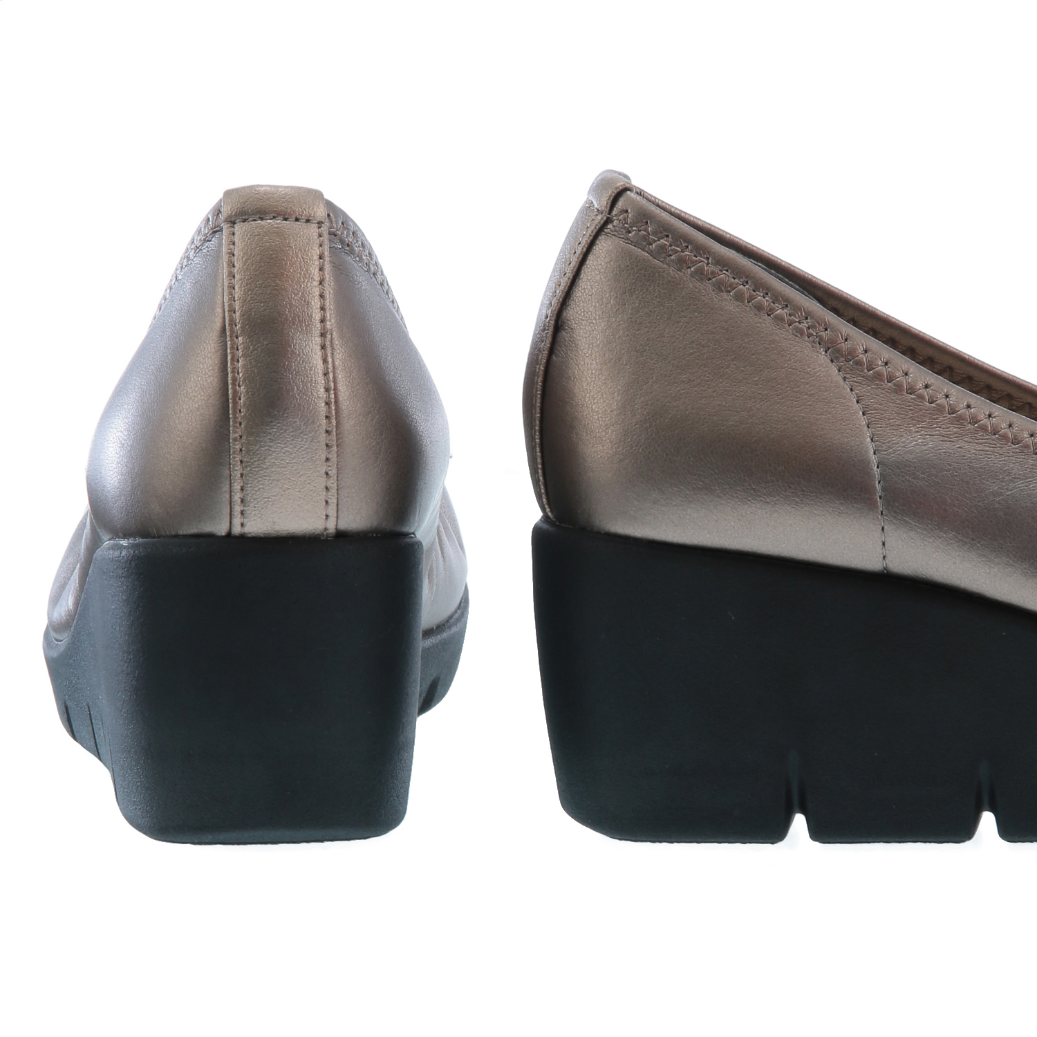 厚底フラワーモチーフパンプス - 画像5