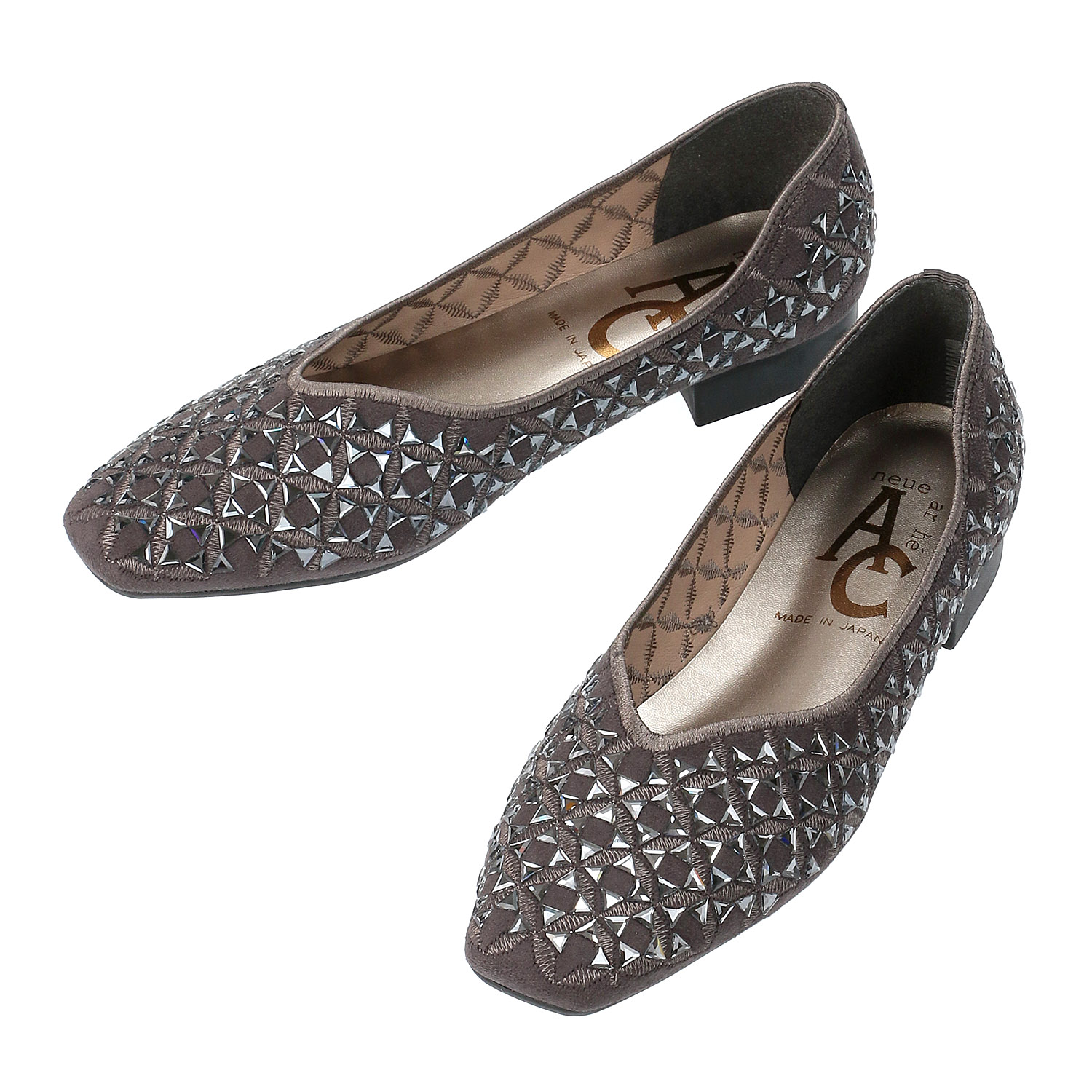 【好評AC パンプス】 AC ストーン飾り付きパンプス7771 - 画像1