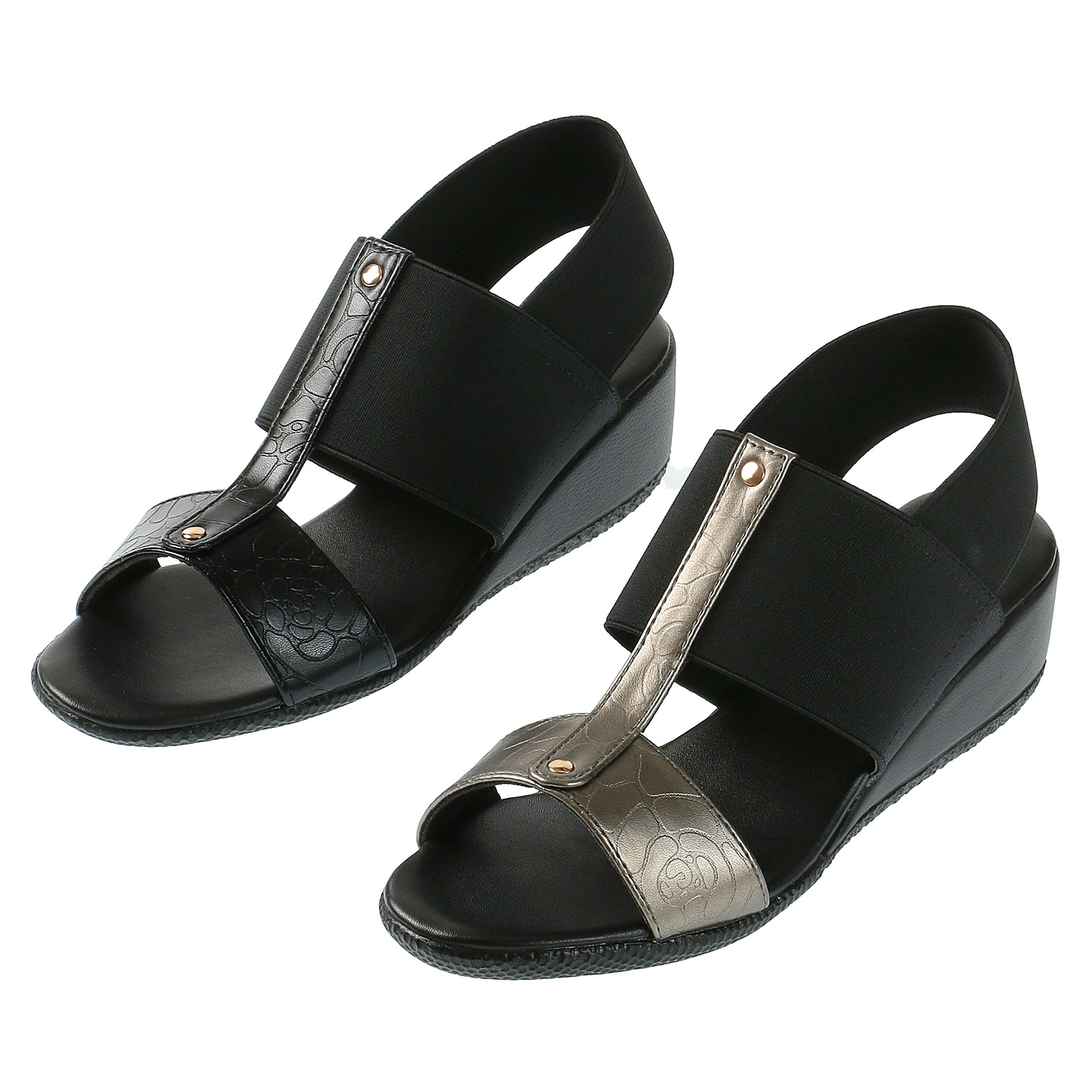 POPOLARE 幅広ゴムバンドサンダルR123