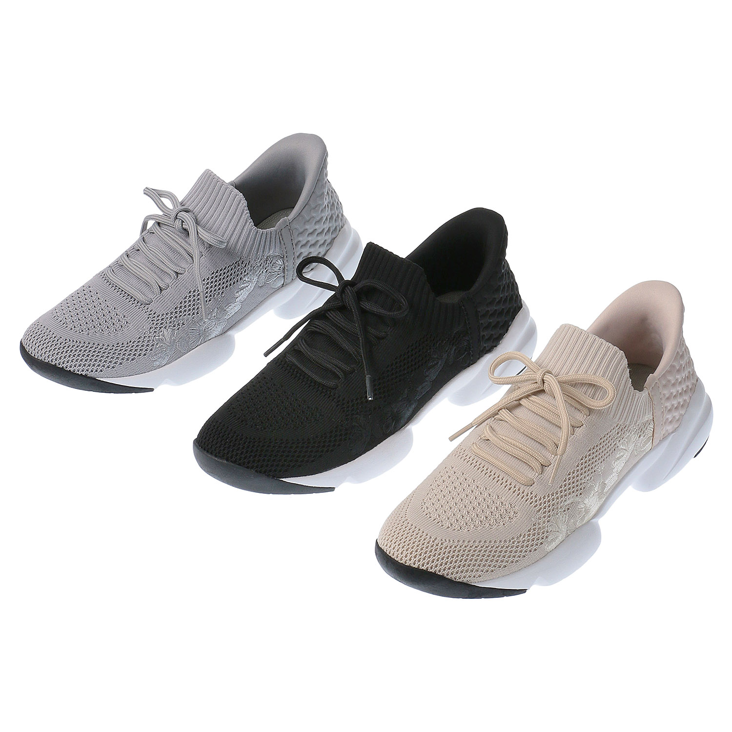 【するっと脱ぎ履きスニーカー】SPEEDY DUCK するっとINニットスニーカー 8070 - 画像1