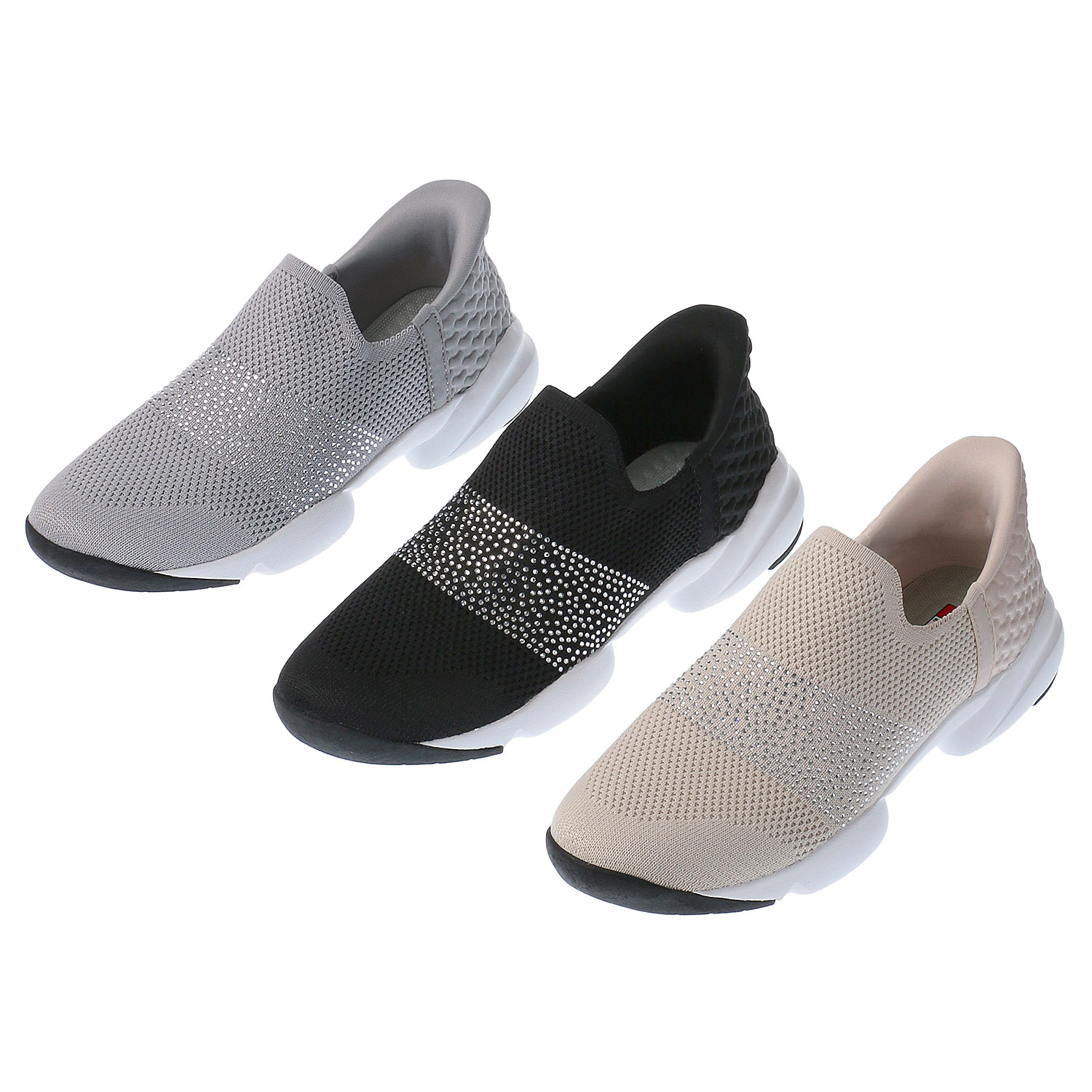 【するっと脱ぎ履きスニーカー】SPEEDY DUCK するっとINニットスニーカー8072 - 画像1