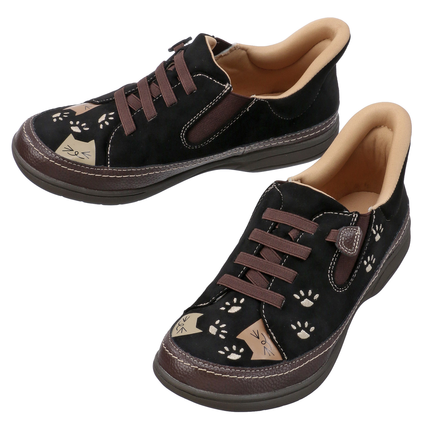 SPEEDY DUCK するっとIN猫柄シューズ7769 - 画像2