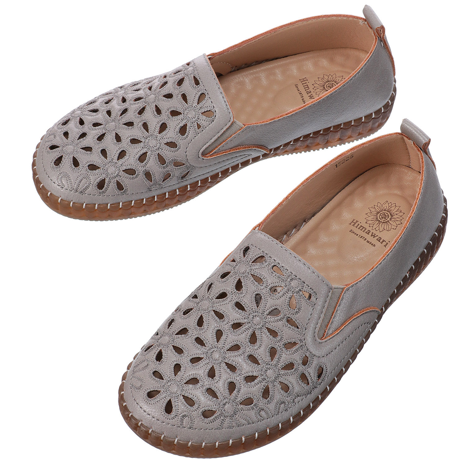 Himawari 花刺繍パンチングシューズ - 画像2