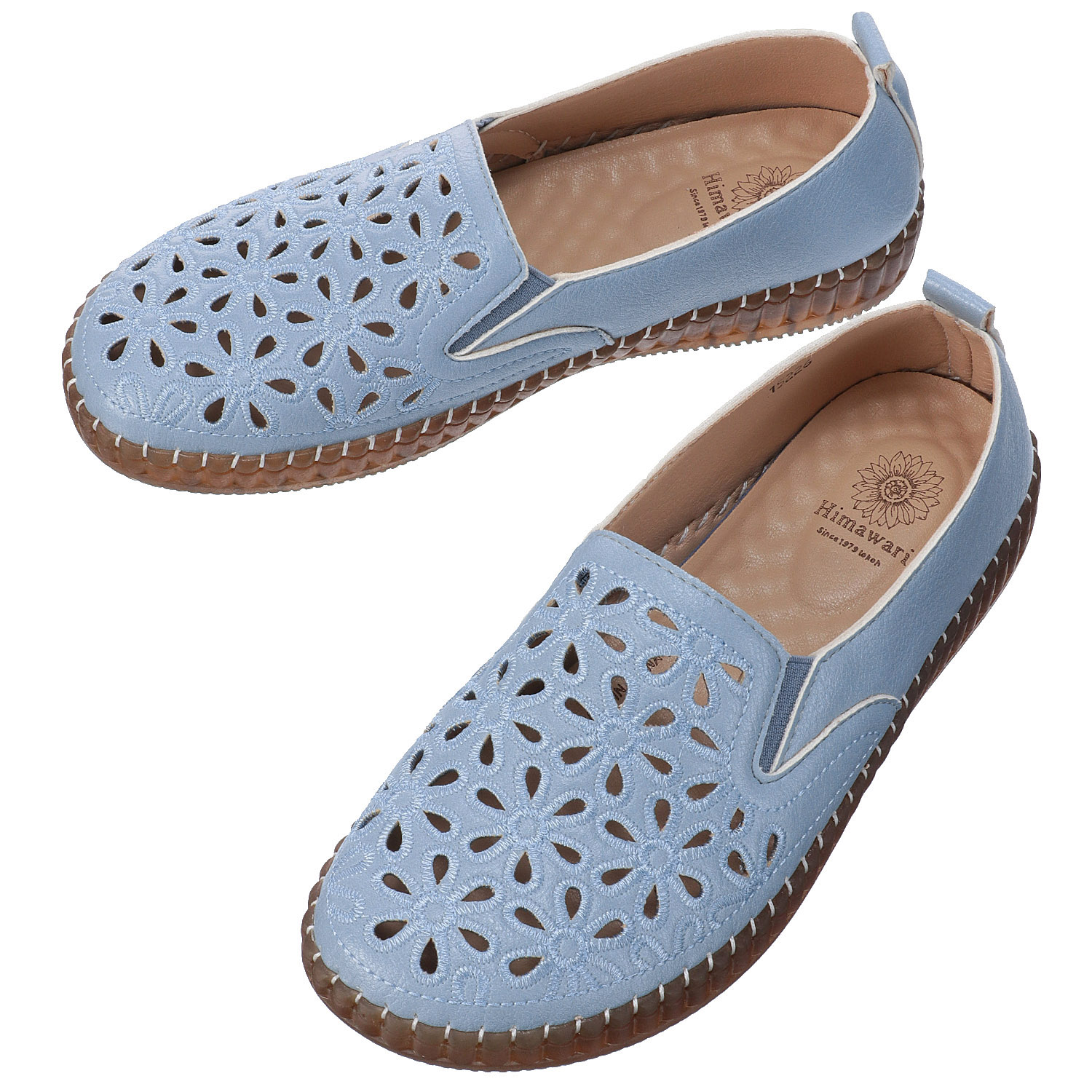 Himawari 花刺繍パンチングシューズ - 画像5