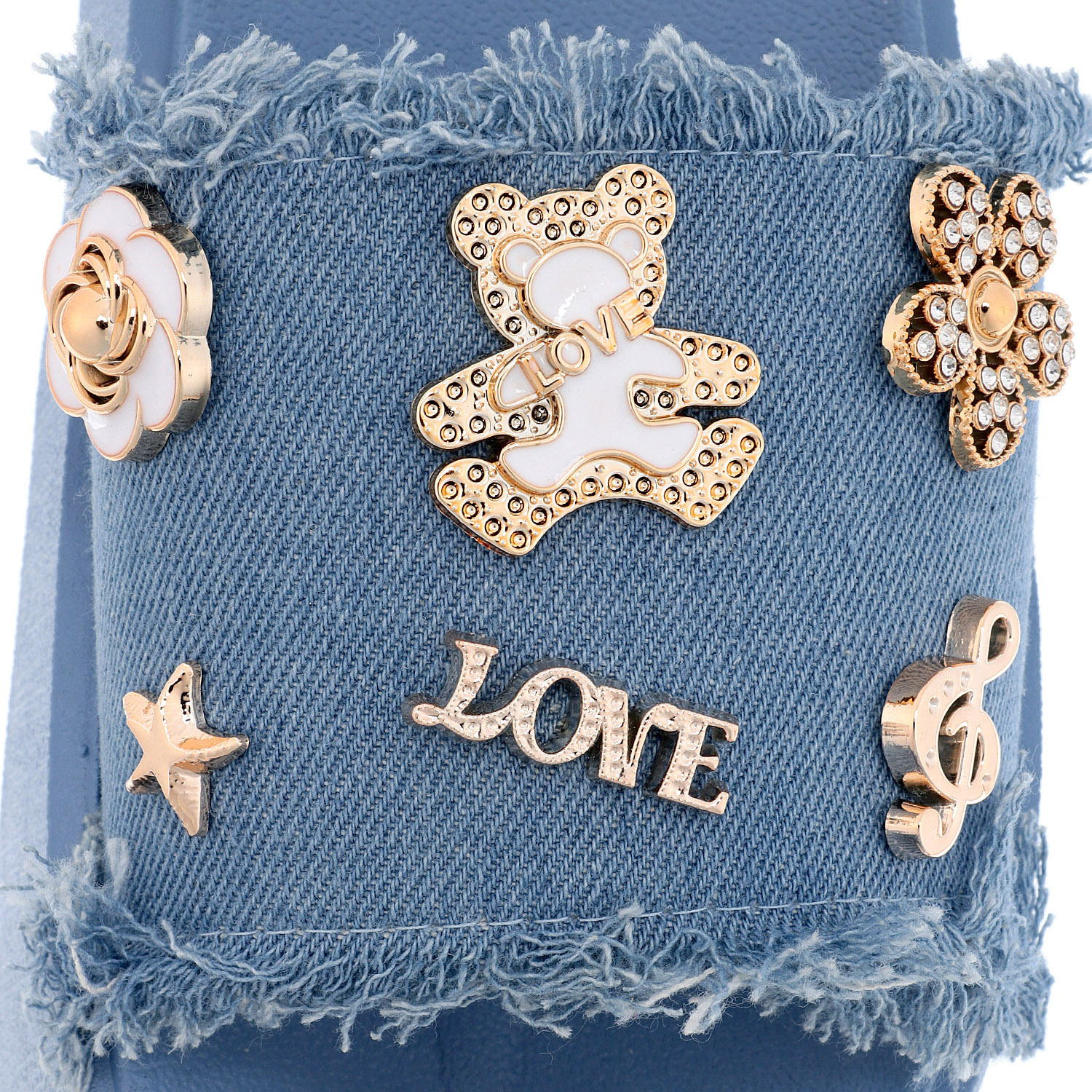 LOVE VENUS デコレーションデニムサンダル - 画像5