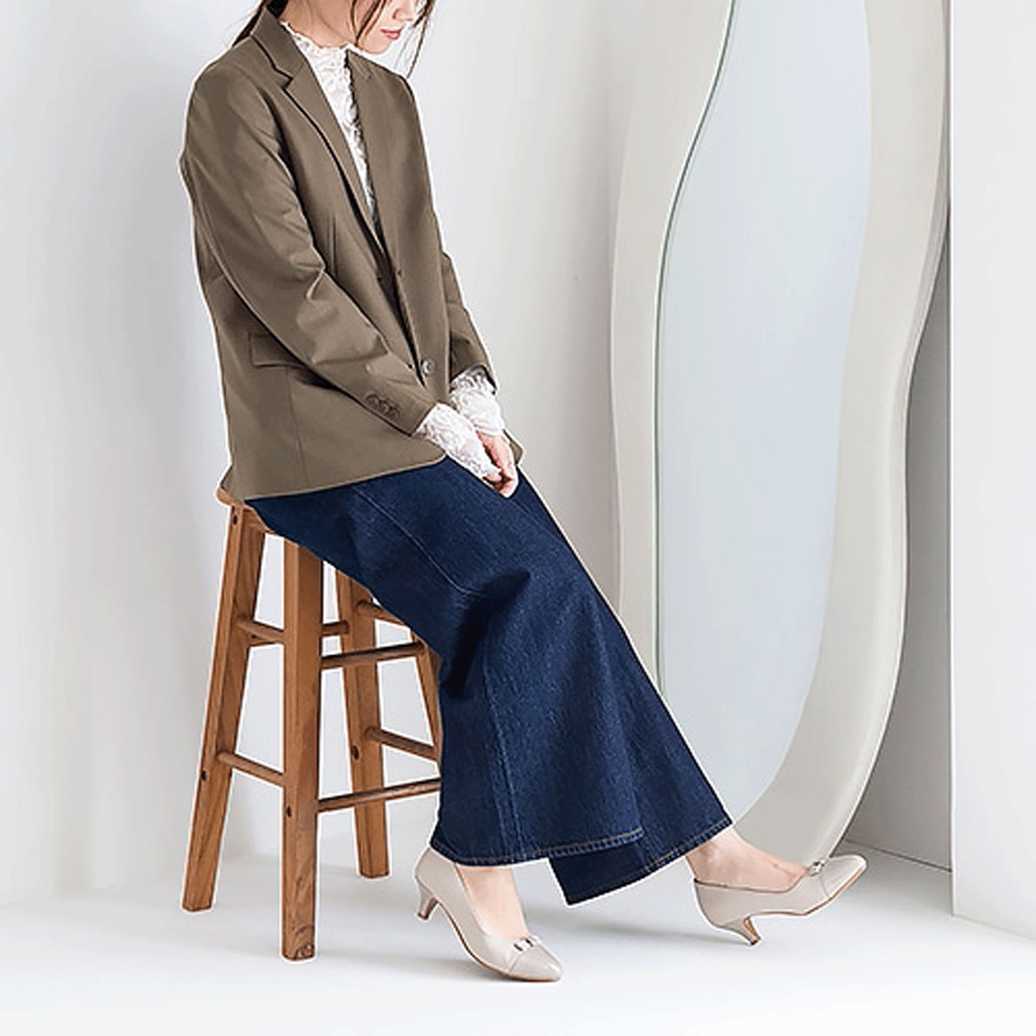 JELLY BEANS トゥキャップリボンレインパンプス - 画像8