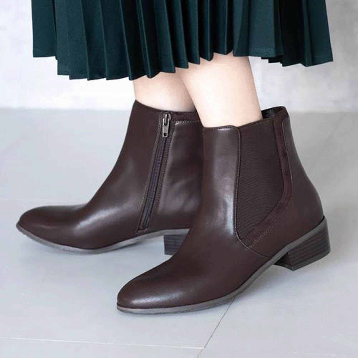 JELLY BEANS サイド切り替えショートブーツ - 画像4