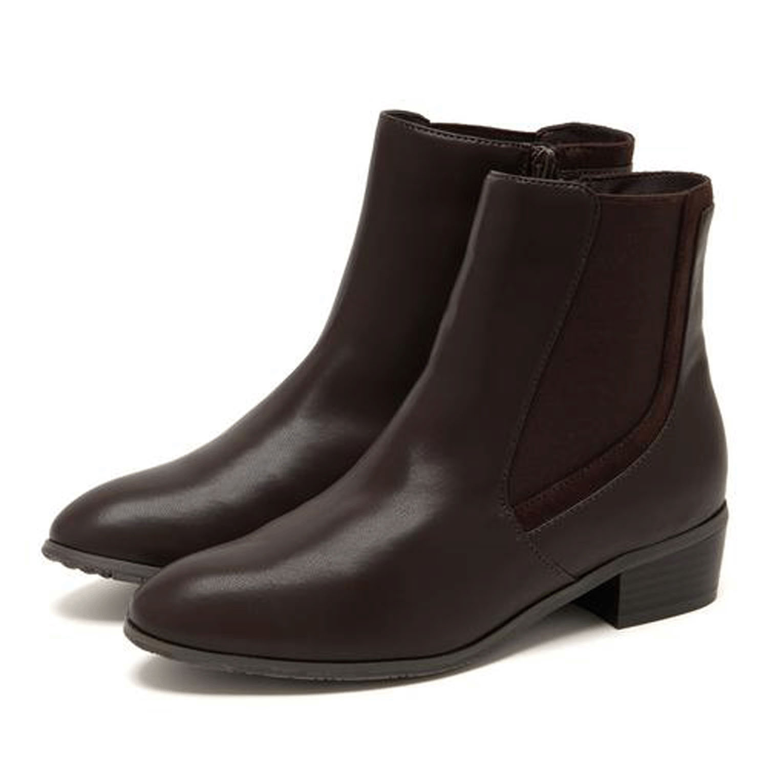 【人気サイドゴアブーツ】 JELLY BEANS サイド切り替えショートブーツ - 画像8