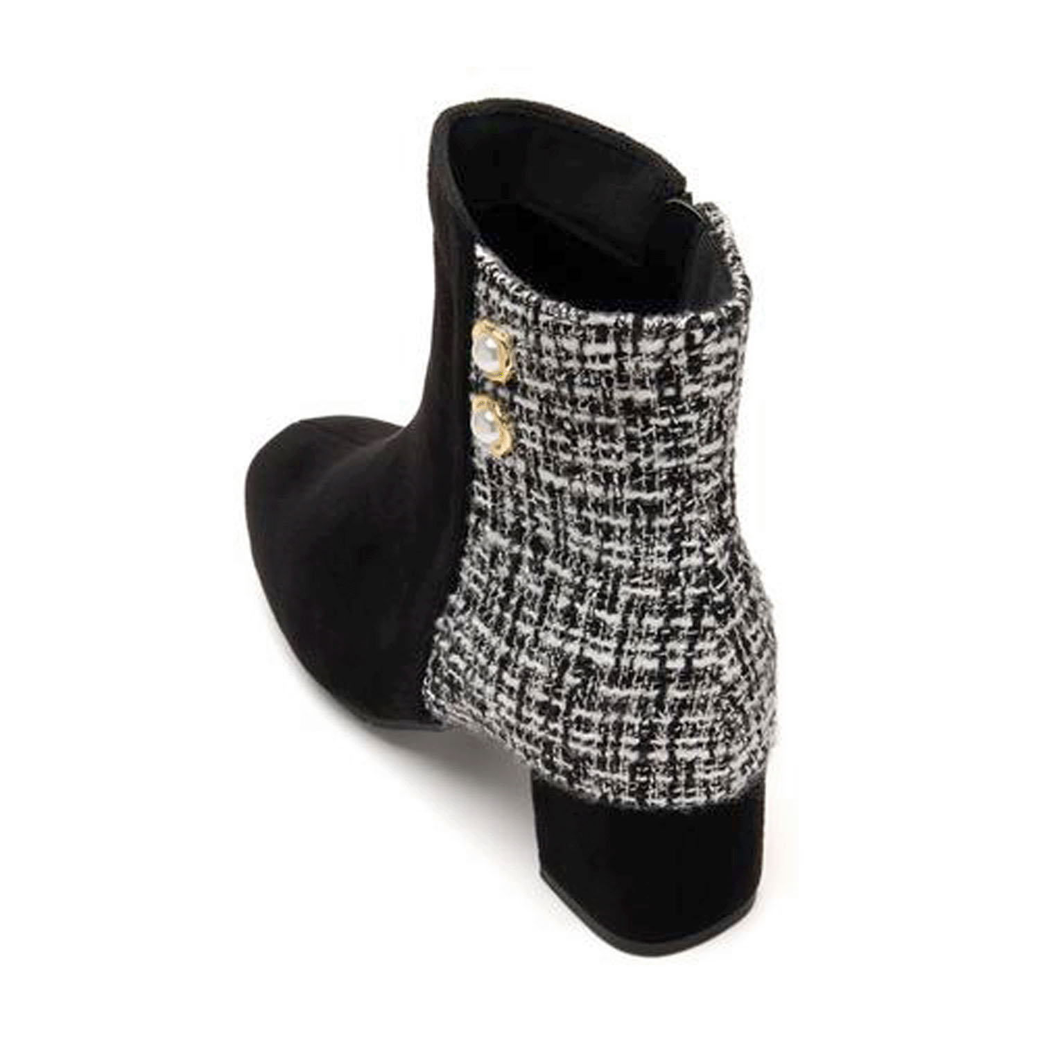 JELLY BEANS ダブルボタンコンビショートブーツ - 画像8