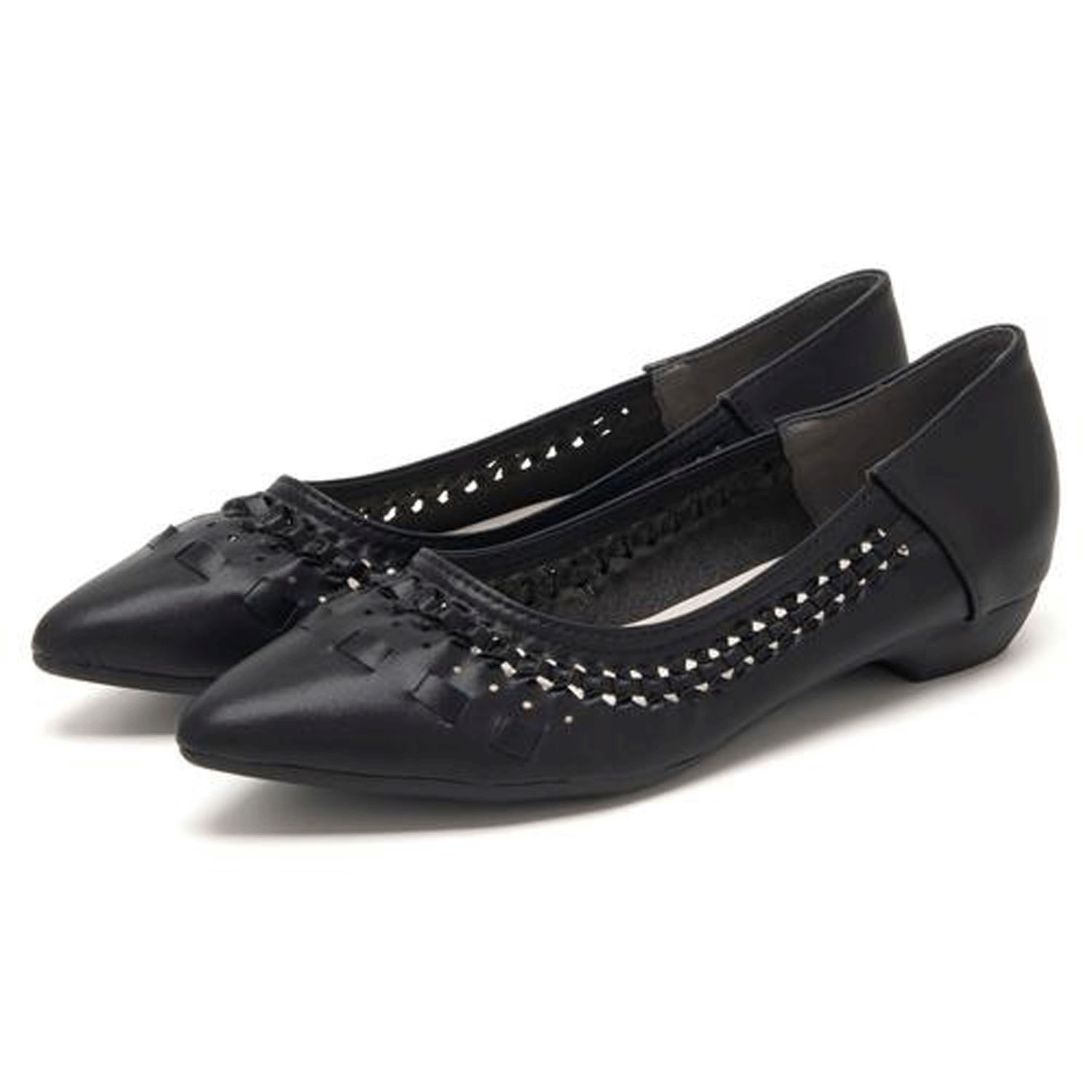 JELLY BEANS ポインテッドサシメッシュモールドソールパンプス - 画像4