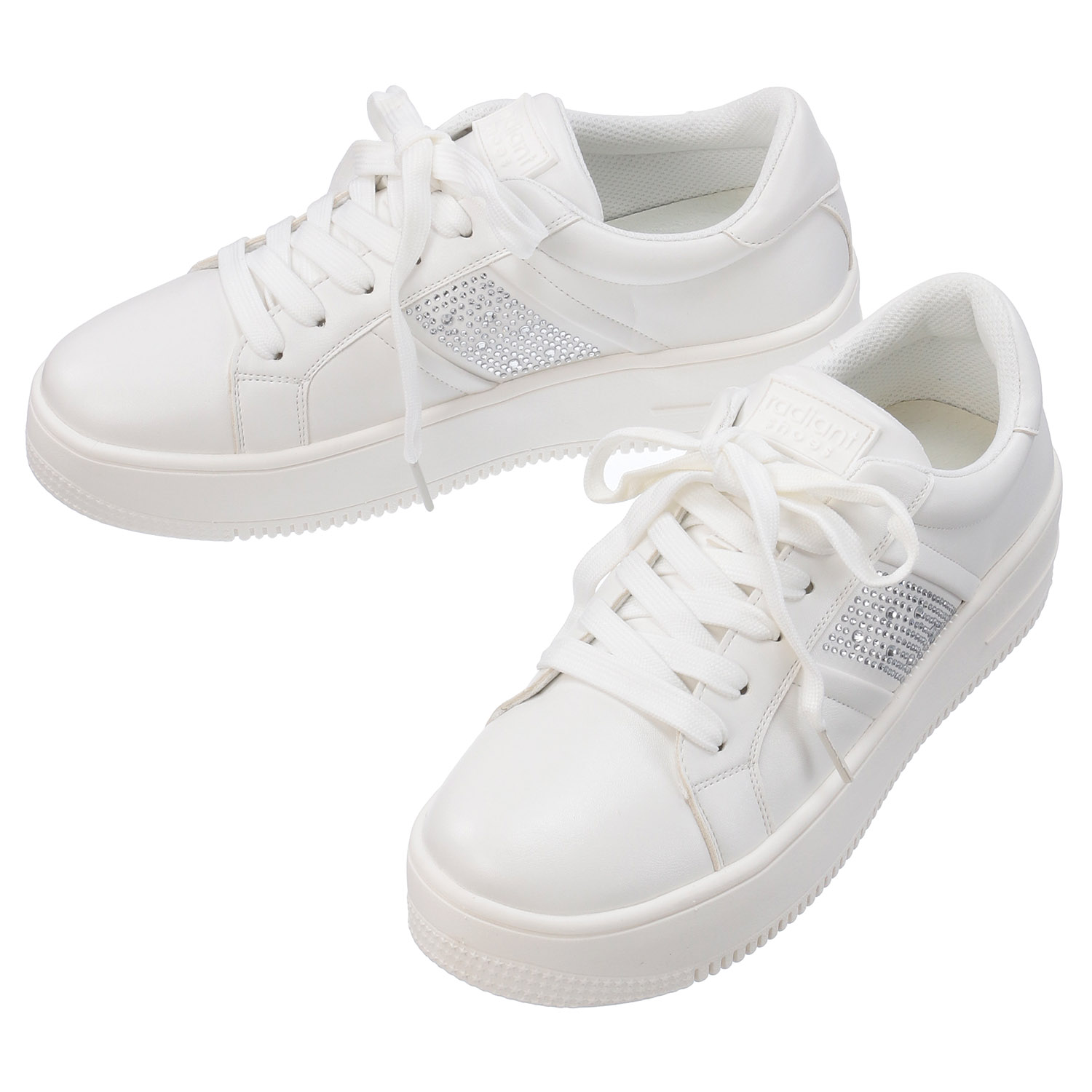 radiant shoes サイドビジューコートスニーカー - 画像2