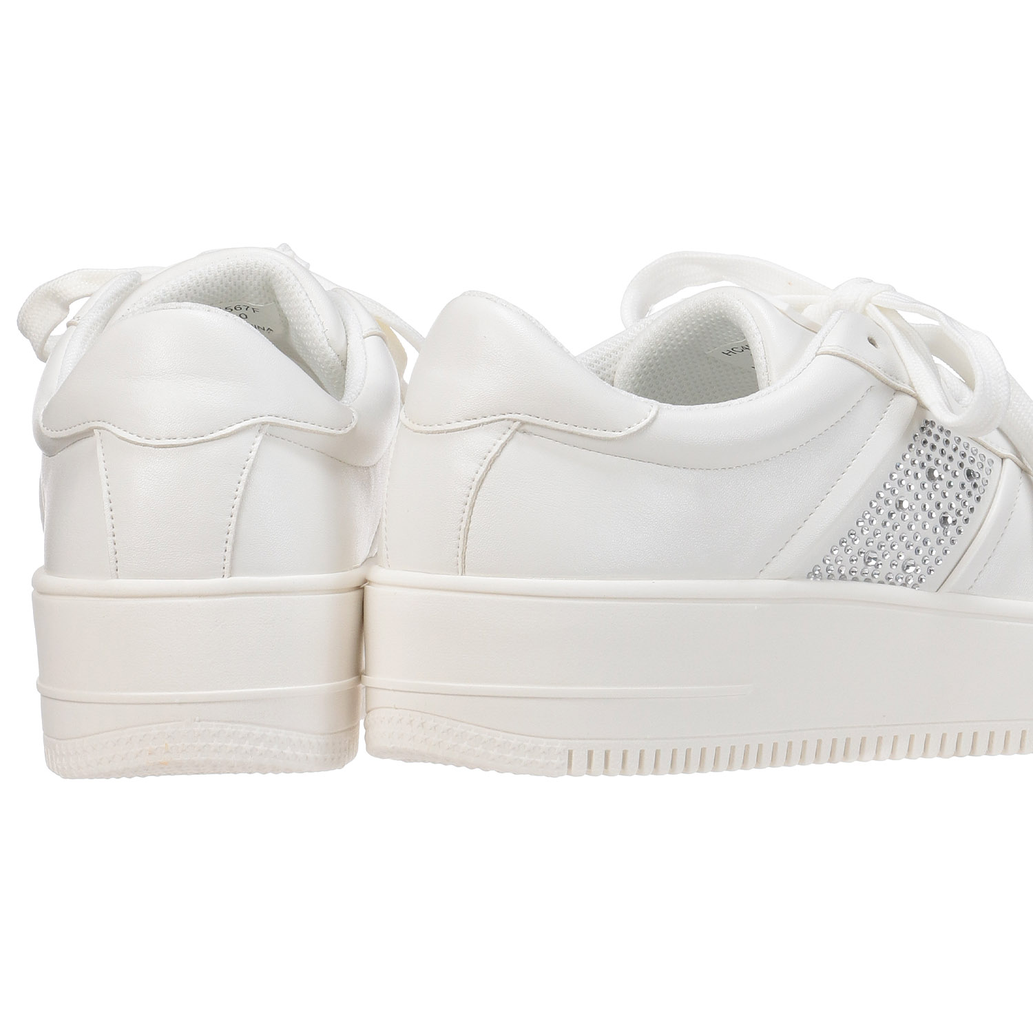 radiant shoes サイドビジューコートスニーカー - 画像4