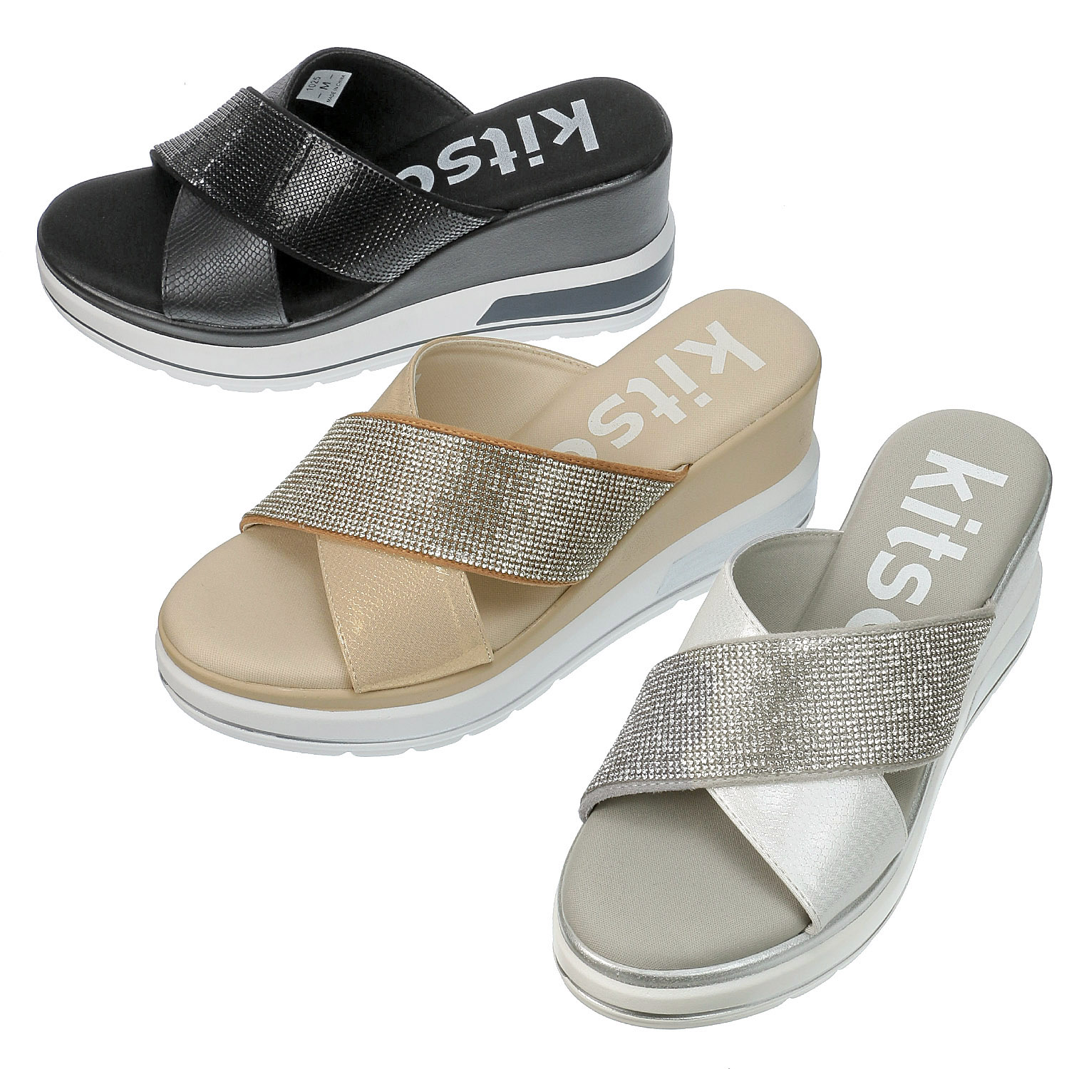 Kitson クロスベルト厚底サンダル1025 - 画像1