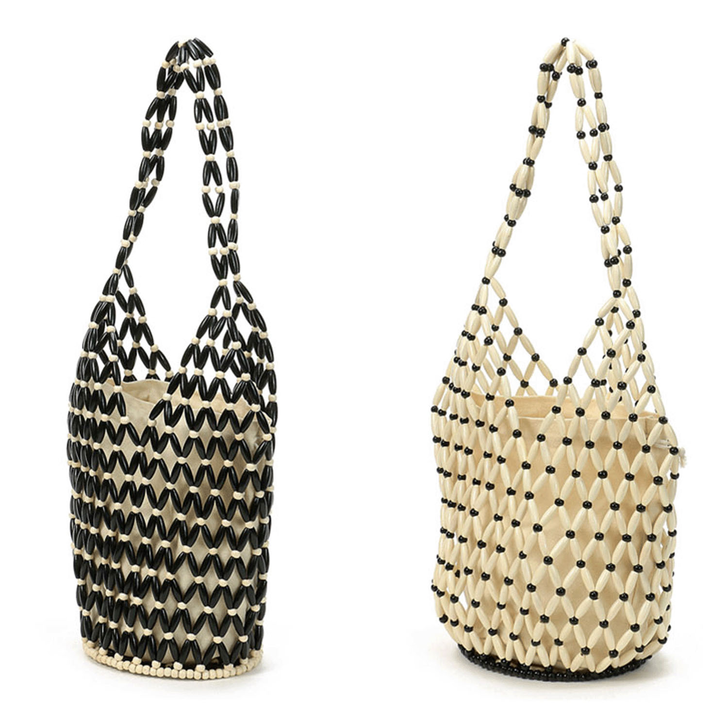 ボーダー編みバッグ - 画像2