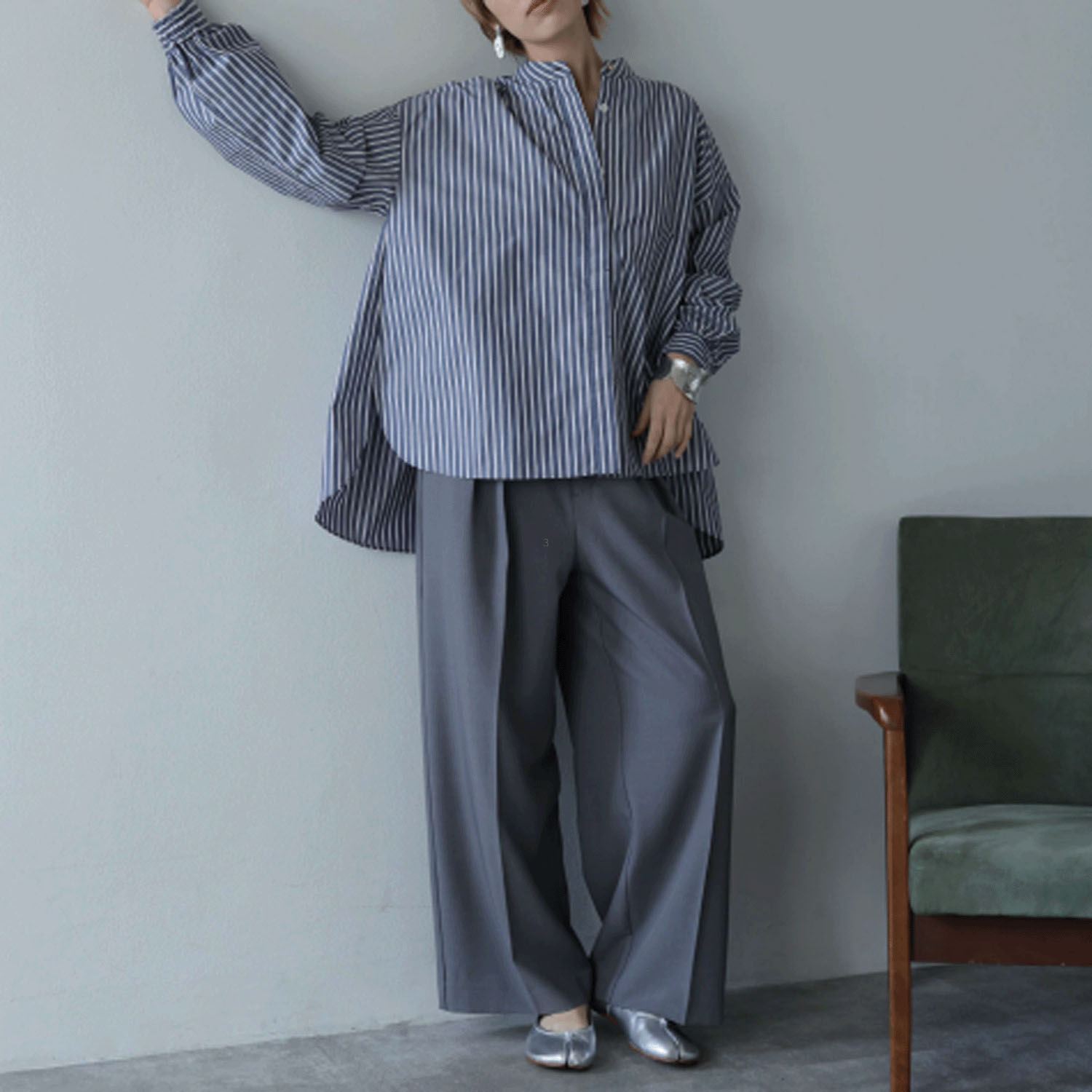 HERENCIA ストライプシャツ - 画像4