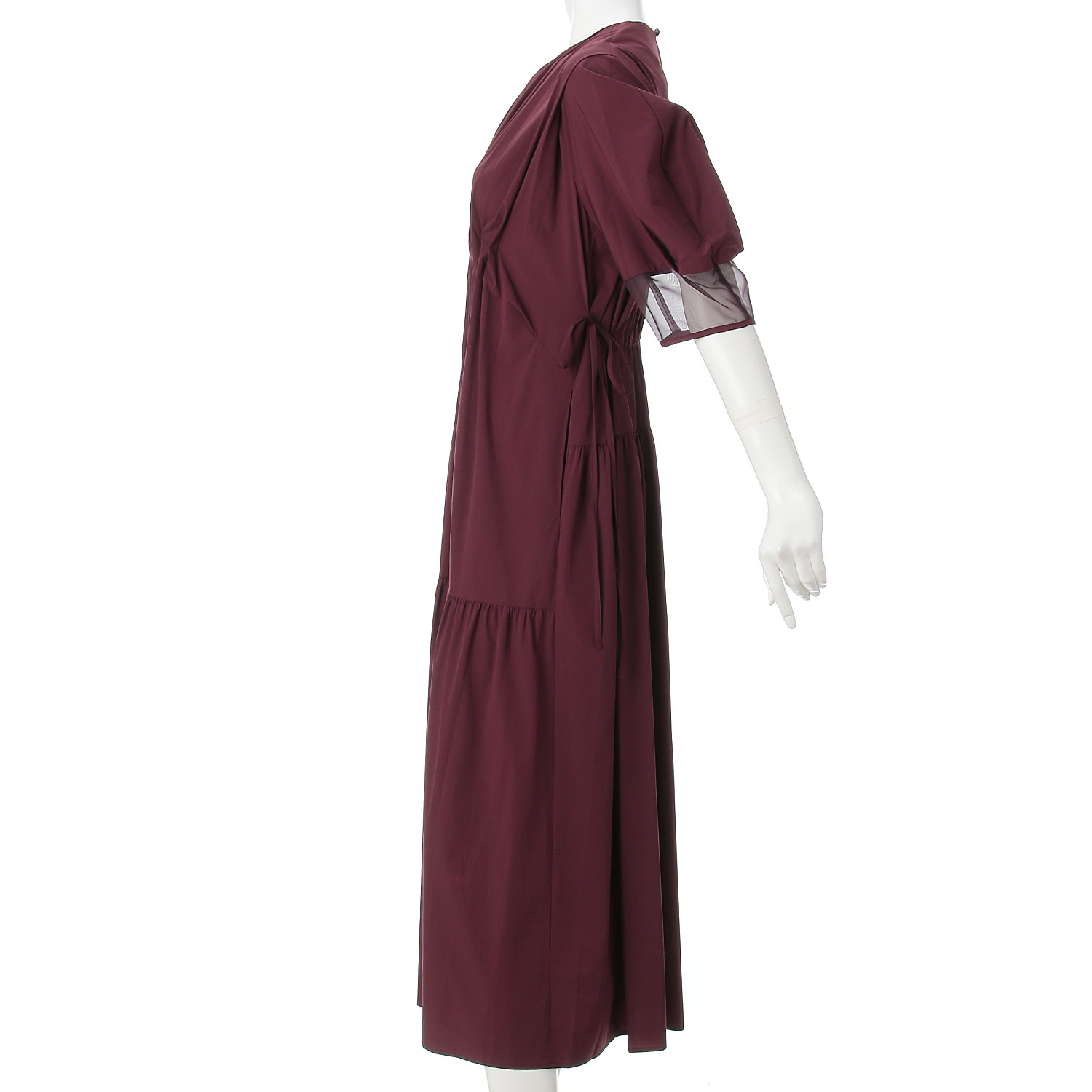 ハルズアミ シアースリーブタックワンピース - 画像3