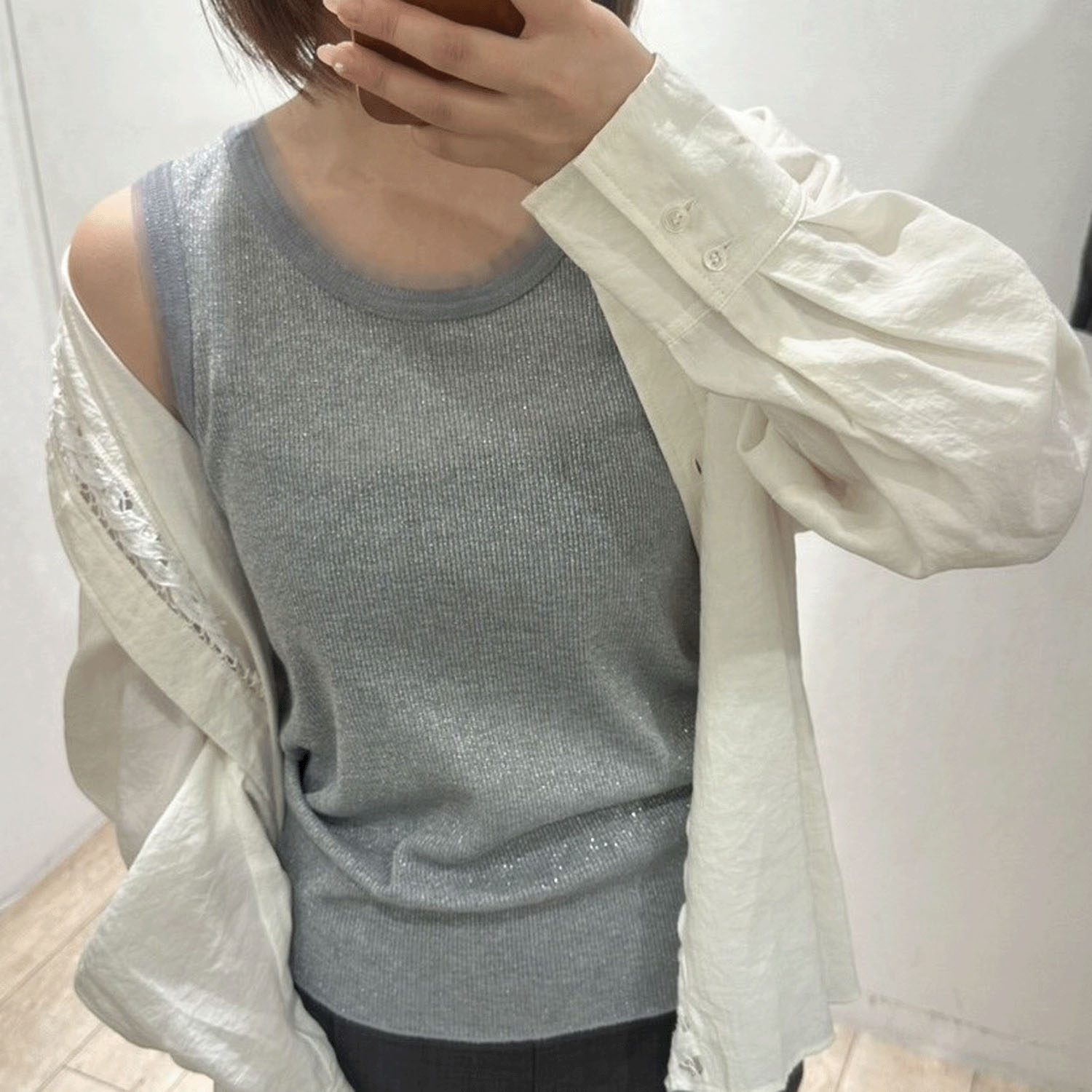 SEADRAKE ラメリブタンクトップ - 画像1