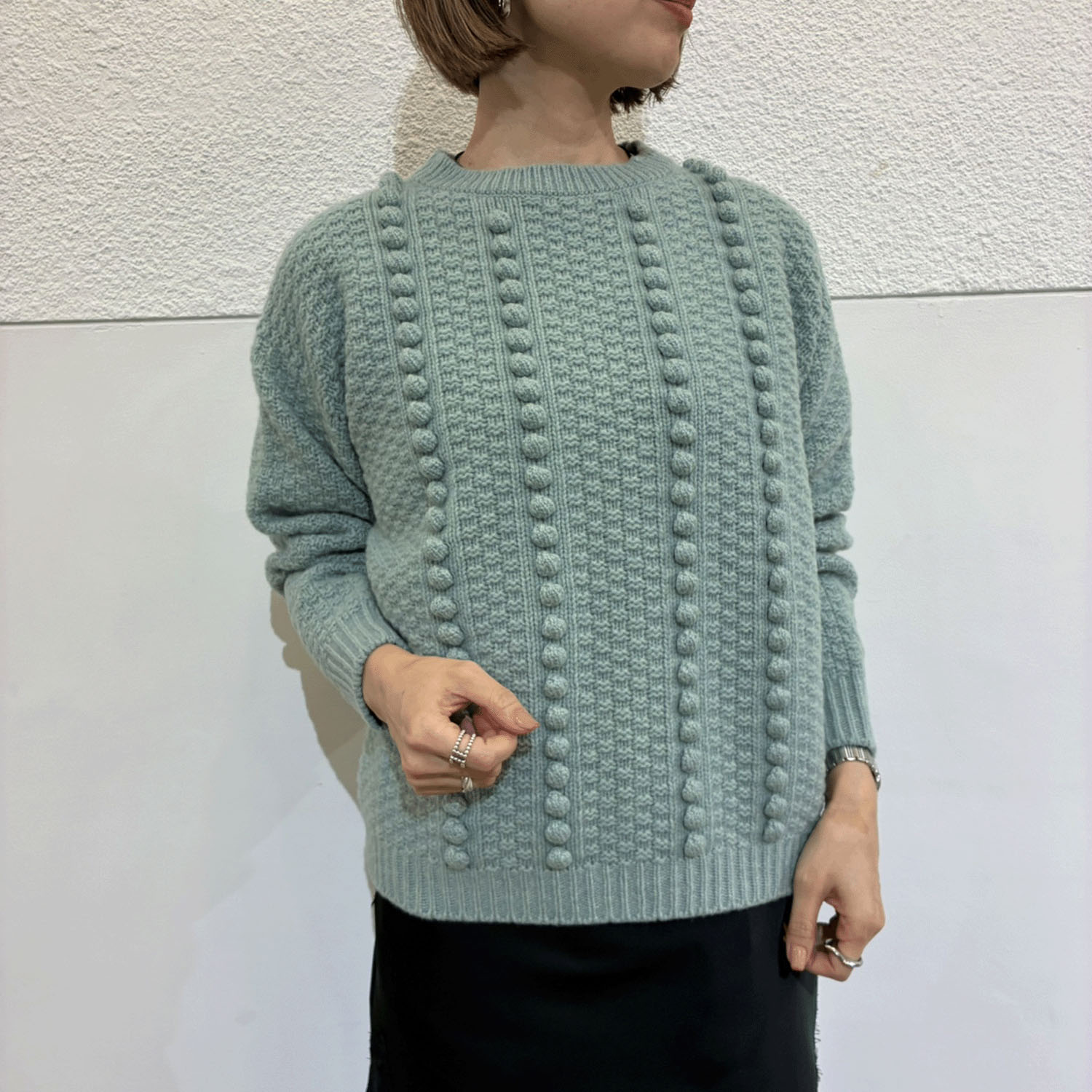 EMMACULATE ポップコーン編みクルーネックプルオーバー - 画像1