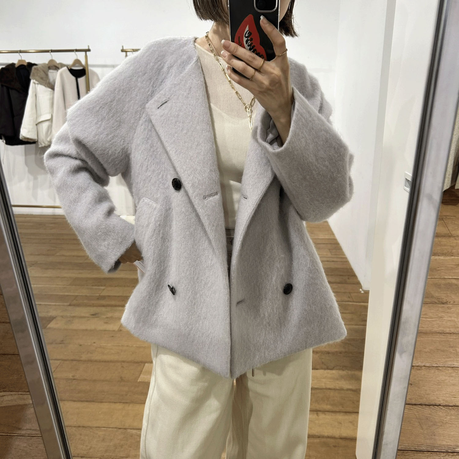 【Inata Live】アルパカシャギージャケット - 画像3