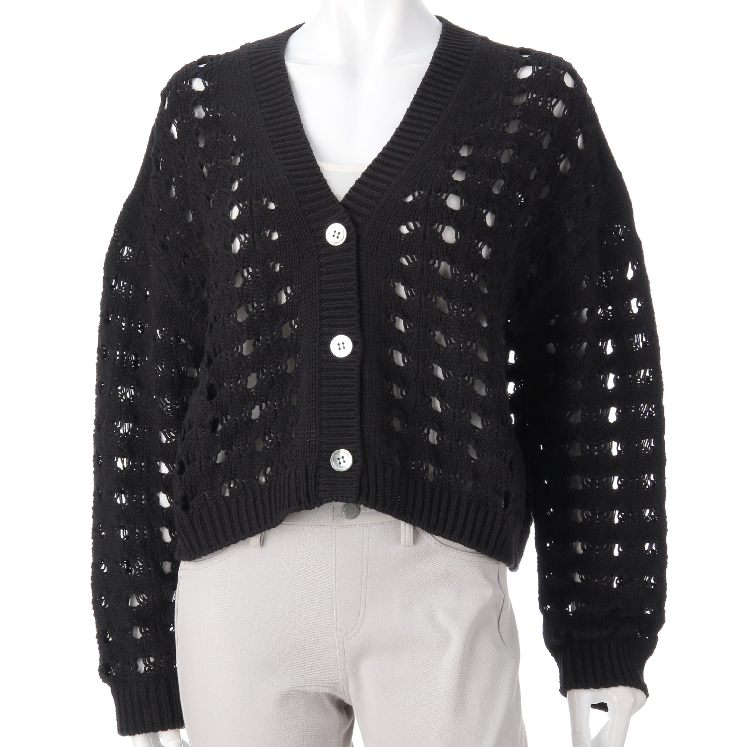 EMMACULATE ショート丈Vネックカーディガン - 画像2