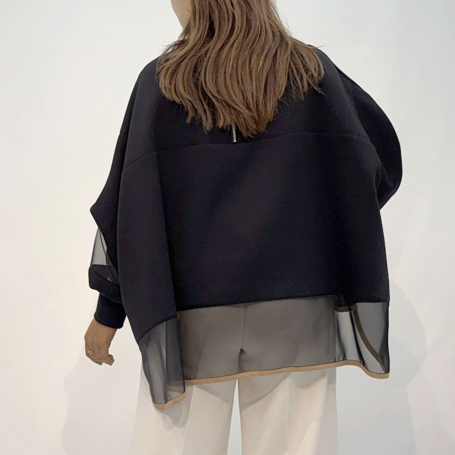 ハルズアミ シアースリーブフレアプルオーバー - 画像3