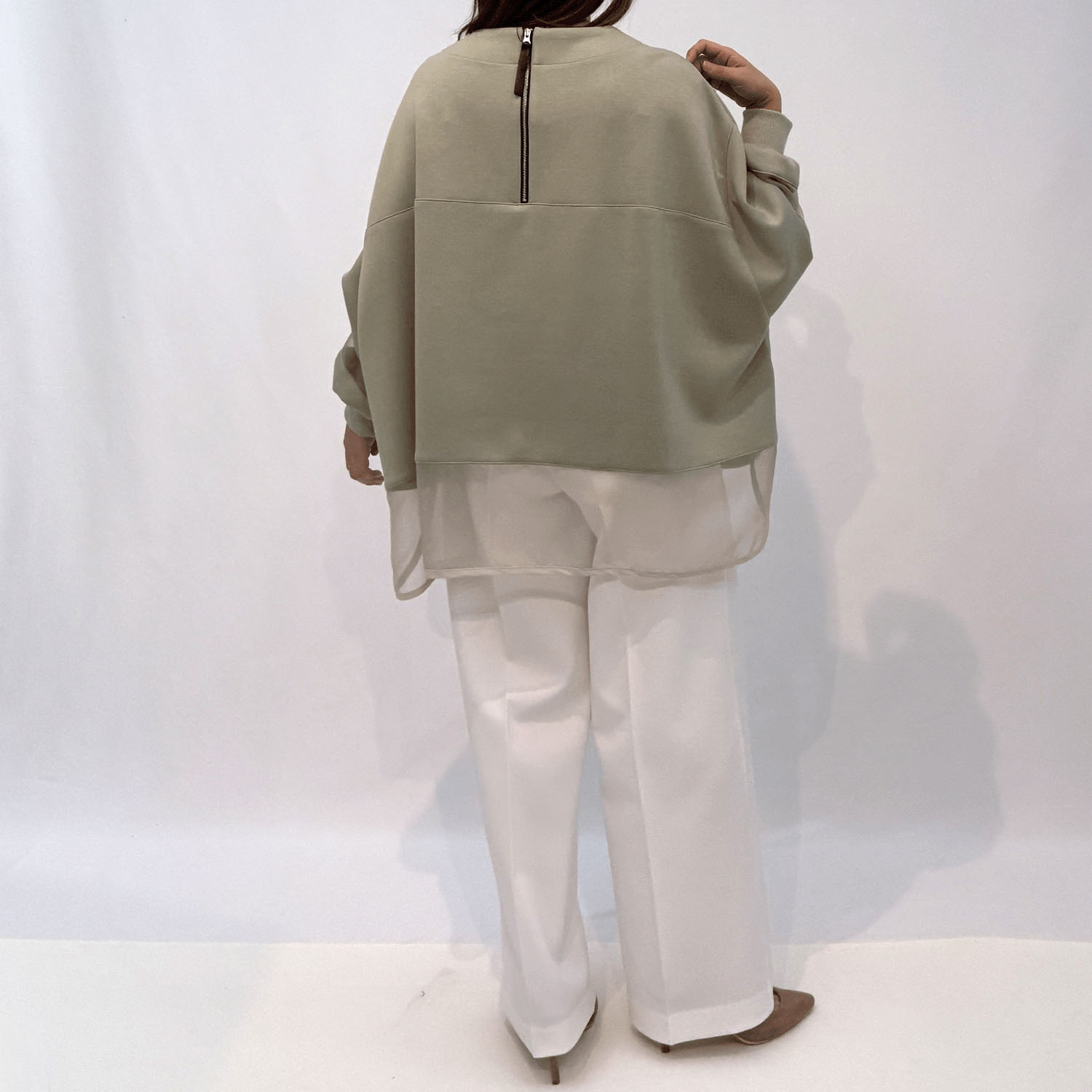 ハルズアミ シアースリーブフレアプルオーバー - 画像9