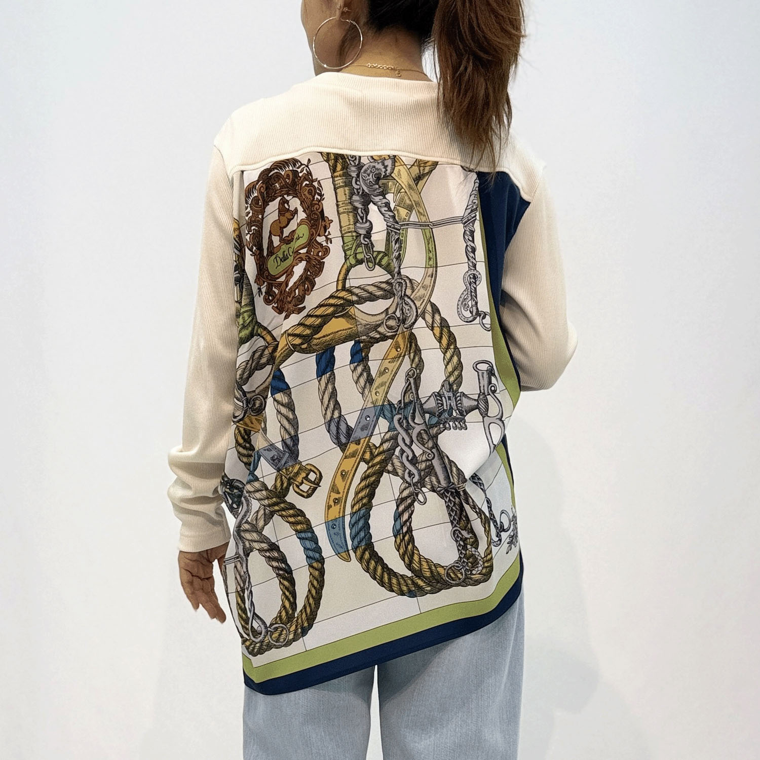 ハルズアミ バックスカーフリブニットソー - 画像5