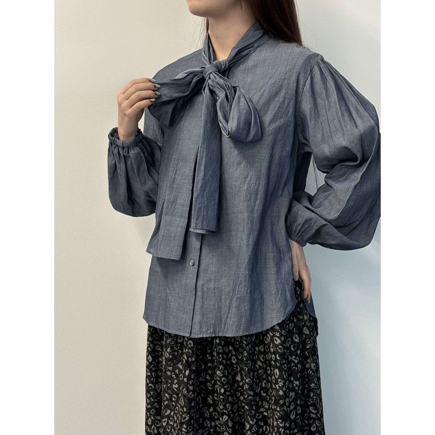 SEADRAKE シアーデニムブラウス - 画像1