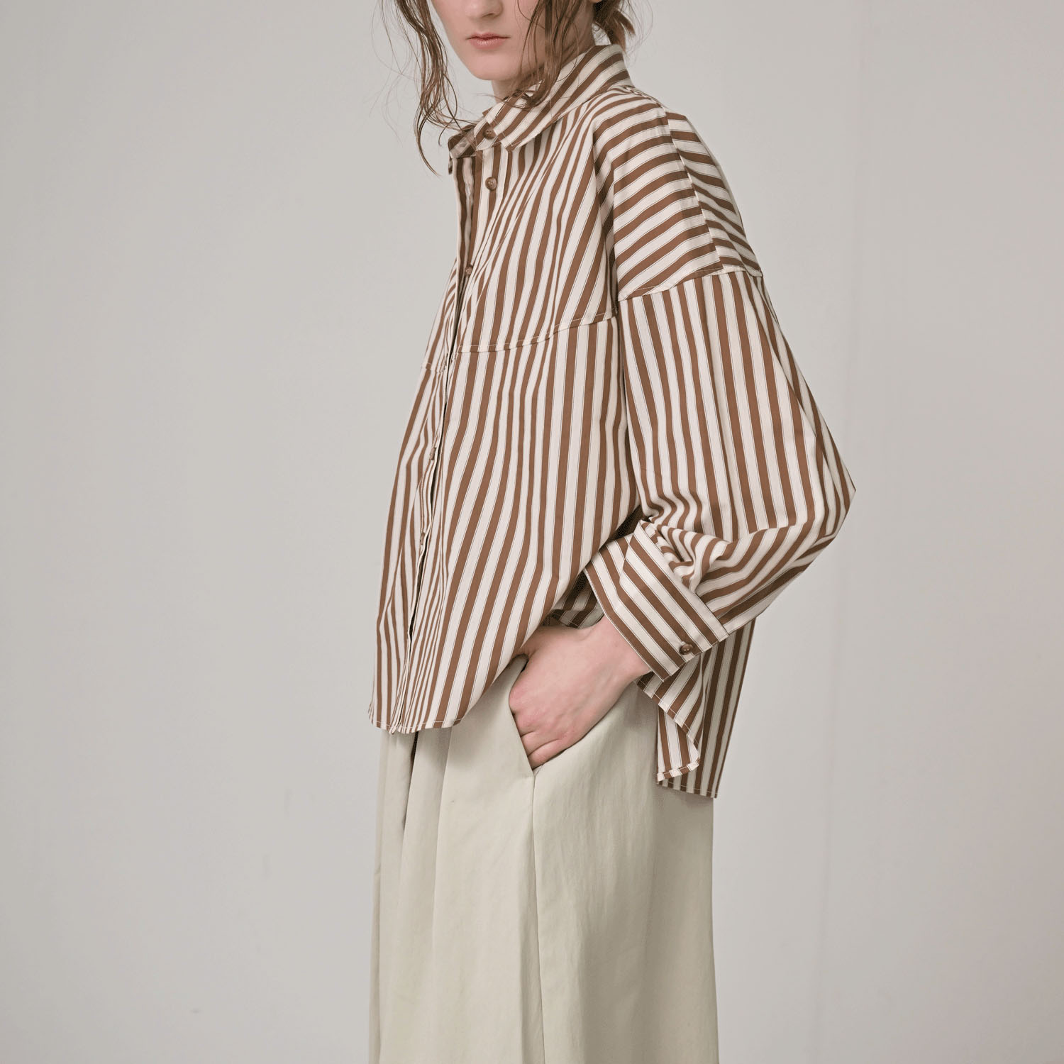 HERENCIA ストライプシャツ - 画像2