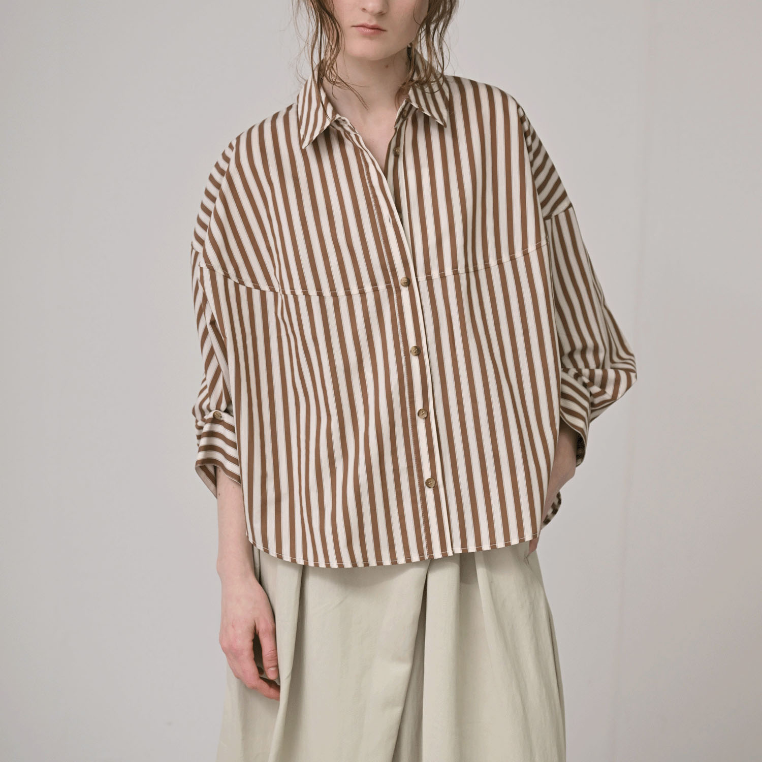 HERENCIA ストライプシャツ