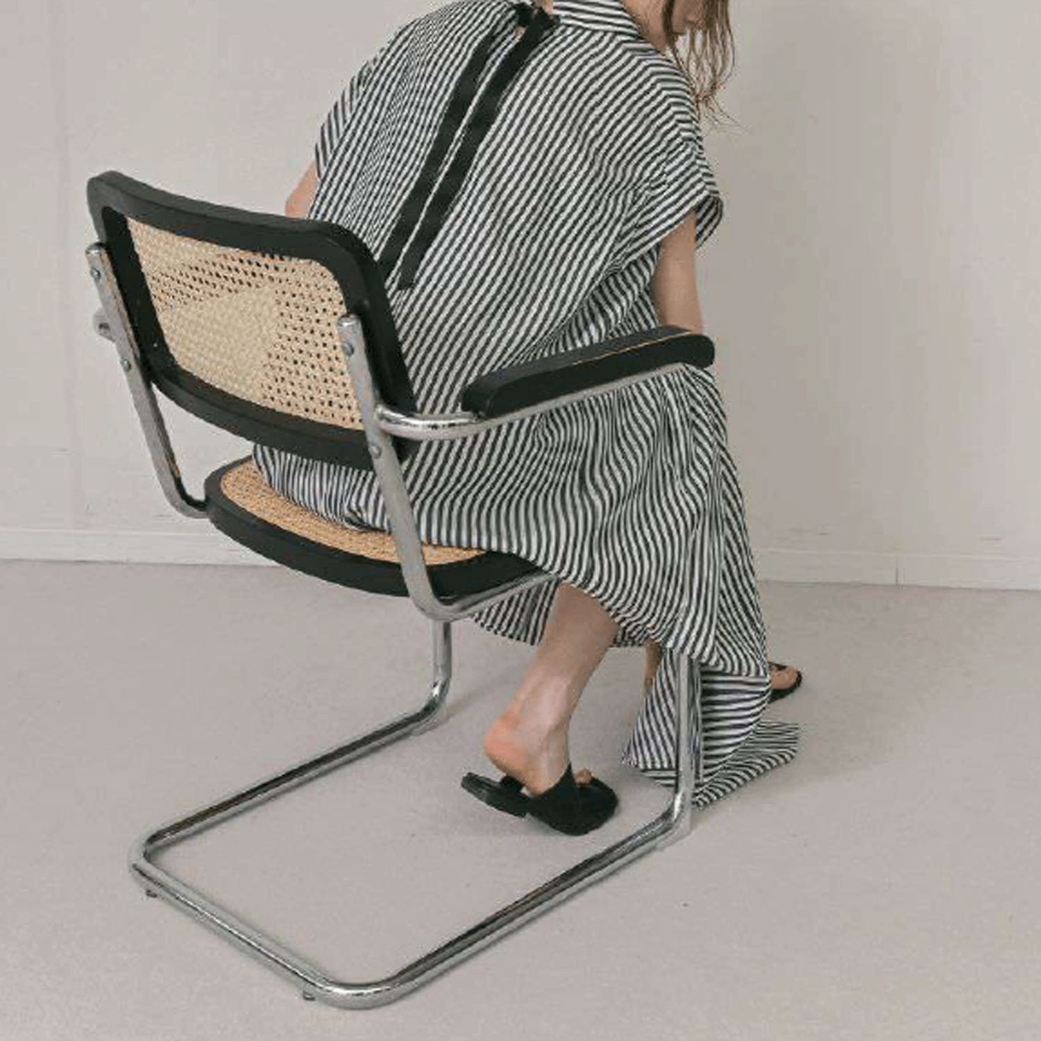 HERENCIA 前開きストライプワンピース - 画像6