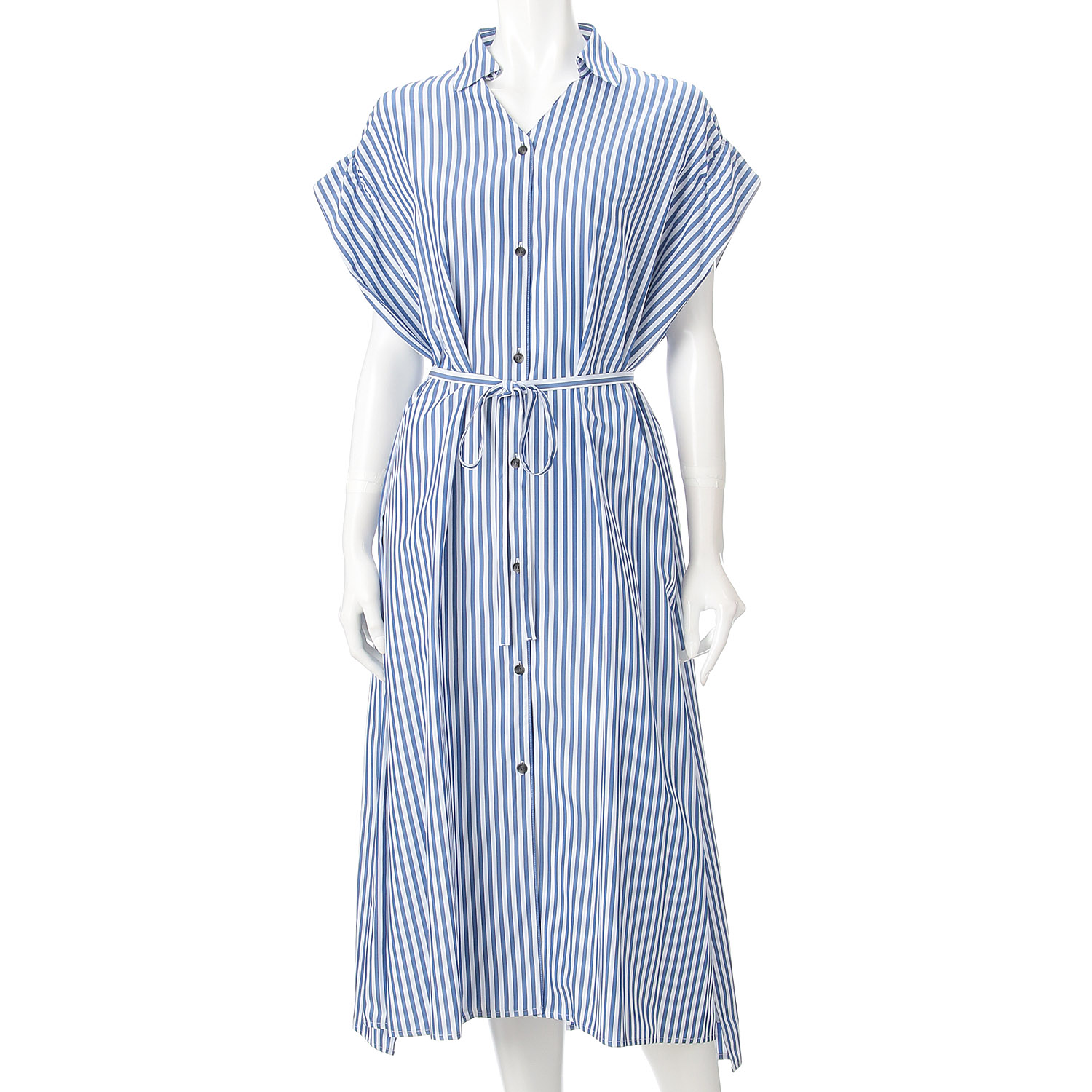 HERENCIA 前開きストライプワンピース - 画像8