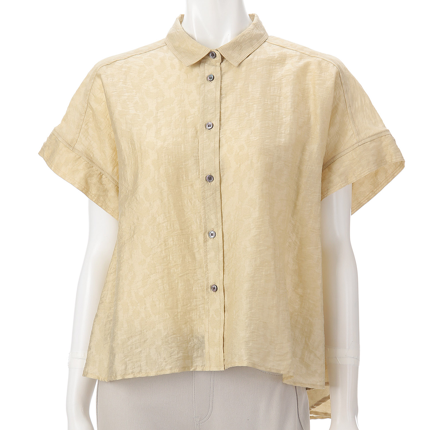 SEADRAKE シアーレオパードジャカードブラウス - 画像2