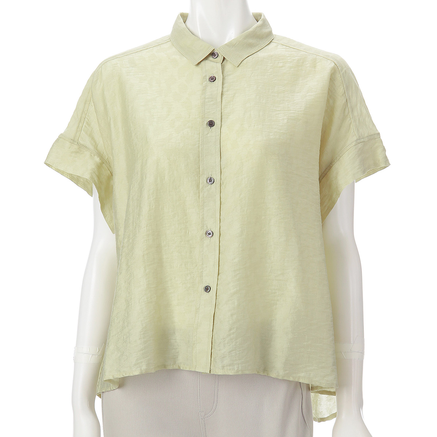 SEADRAKE シアーレオパードジャカードブラウス - 画像4