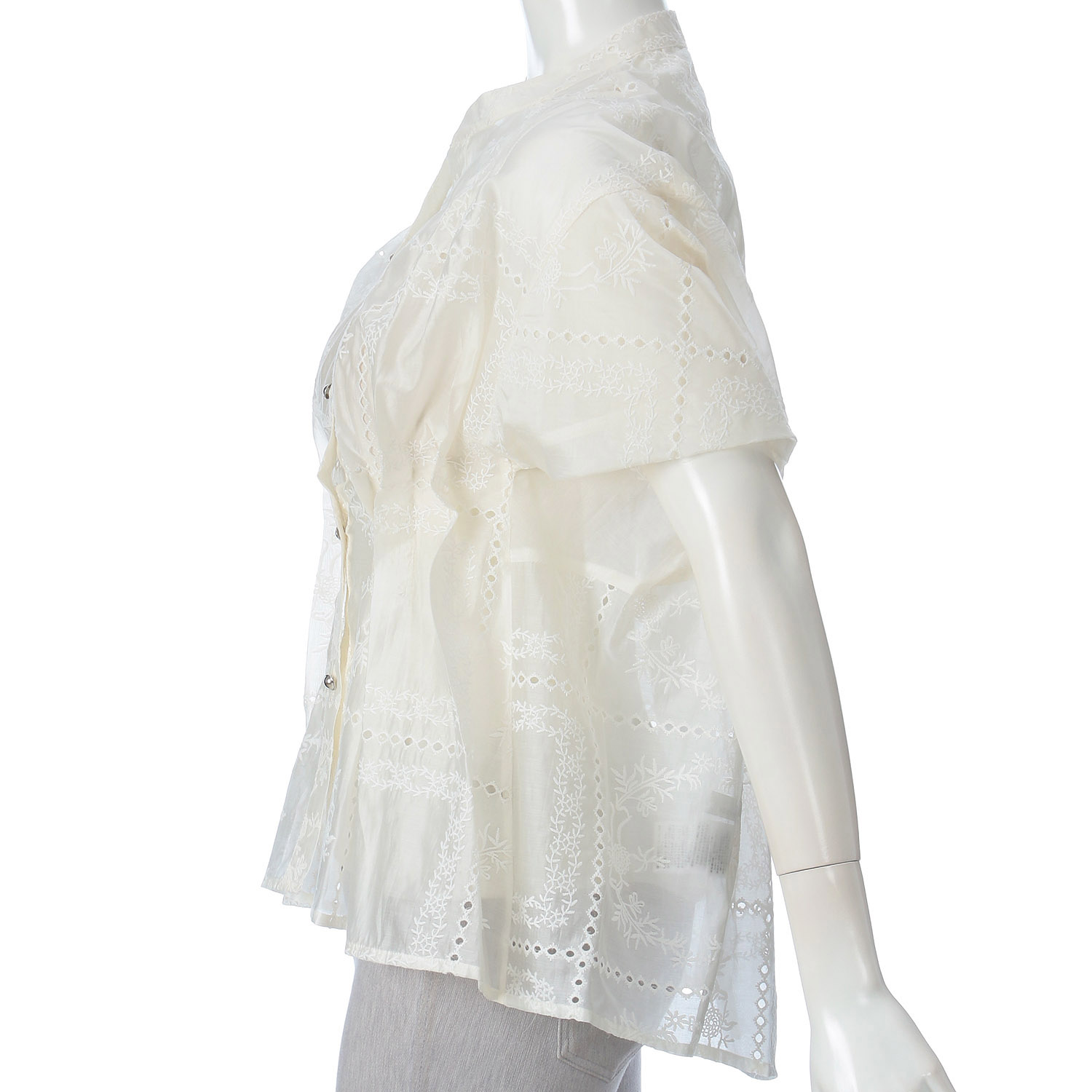 ハルズアミ タックウエストレースブラウス - 画像4