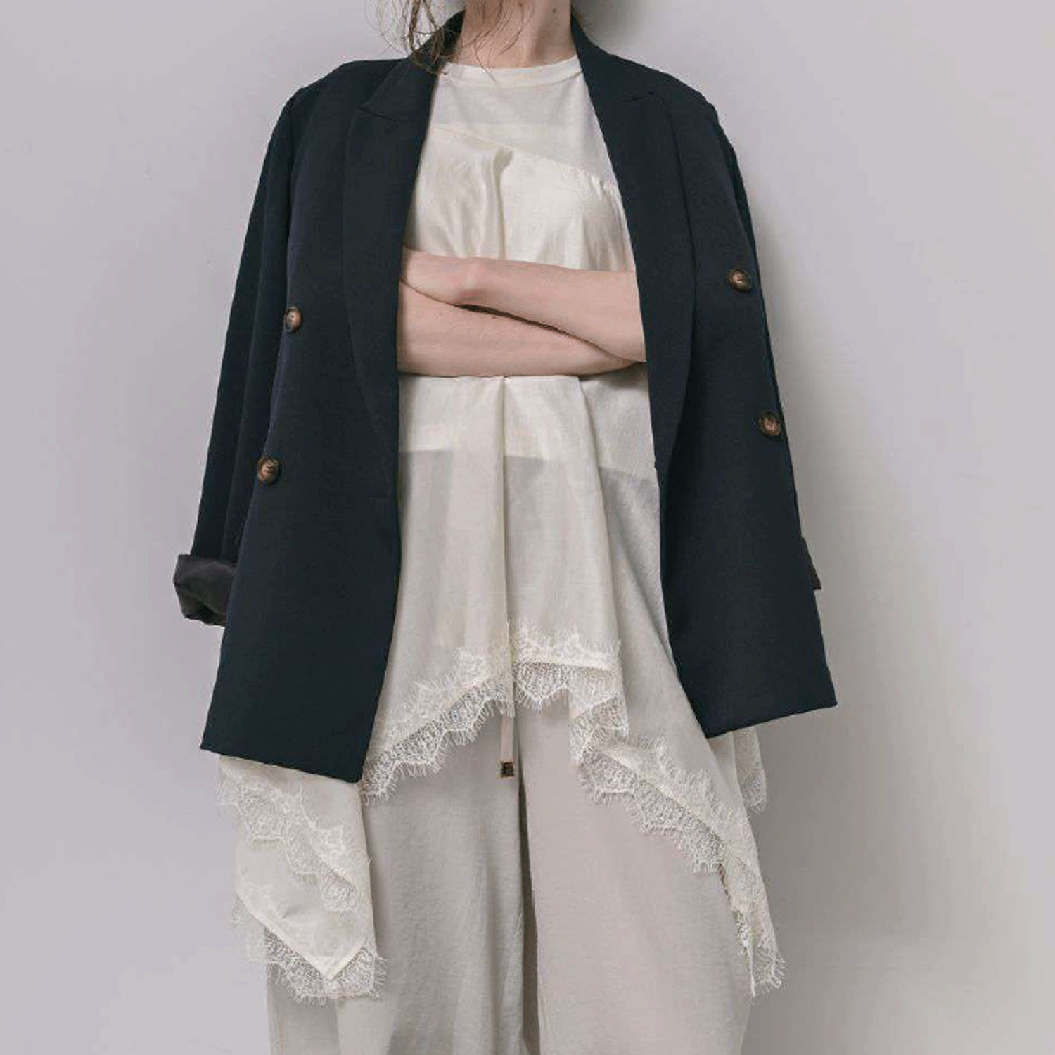 HERENCIA アシンメトリーレーストップス - 画像2